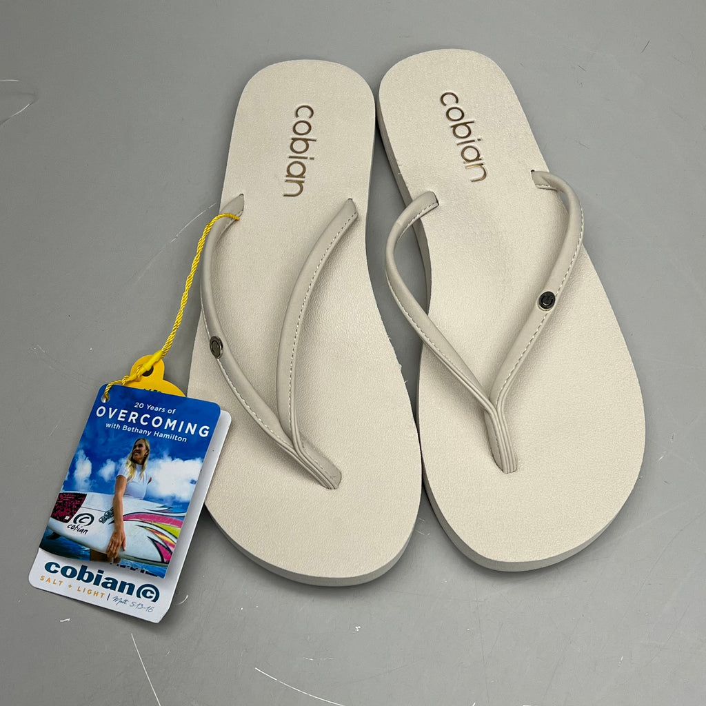 COBIAN Nia's Bounce Synthetic Leather Sandals Women's Sz 8, EU 38.5 Cream NIA25-110-8