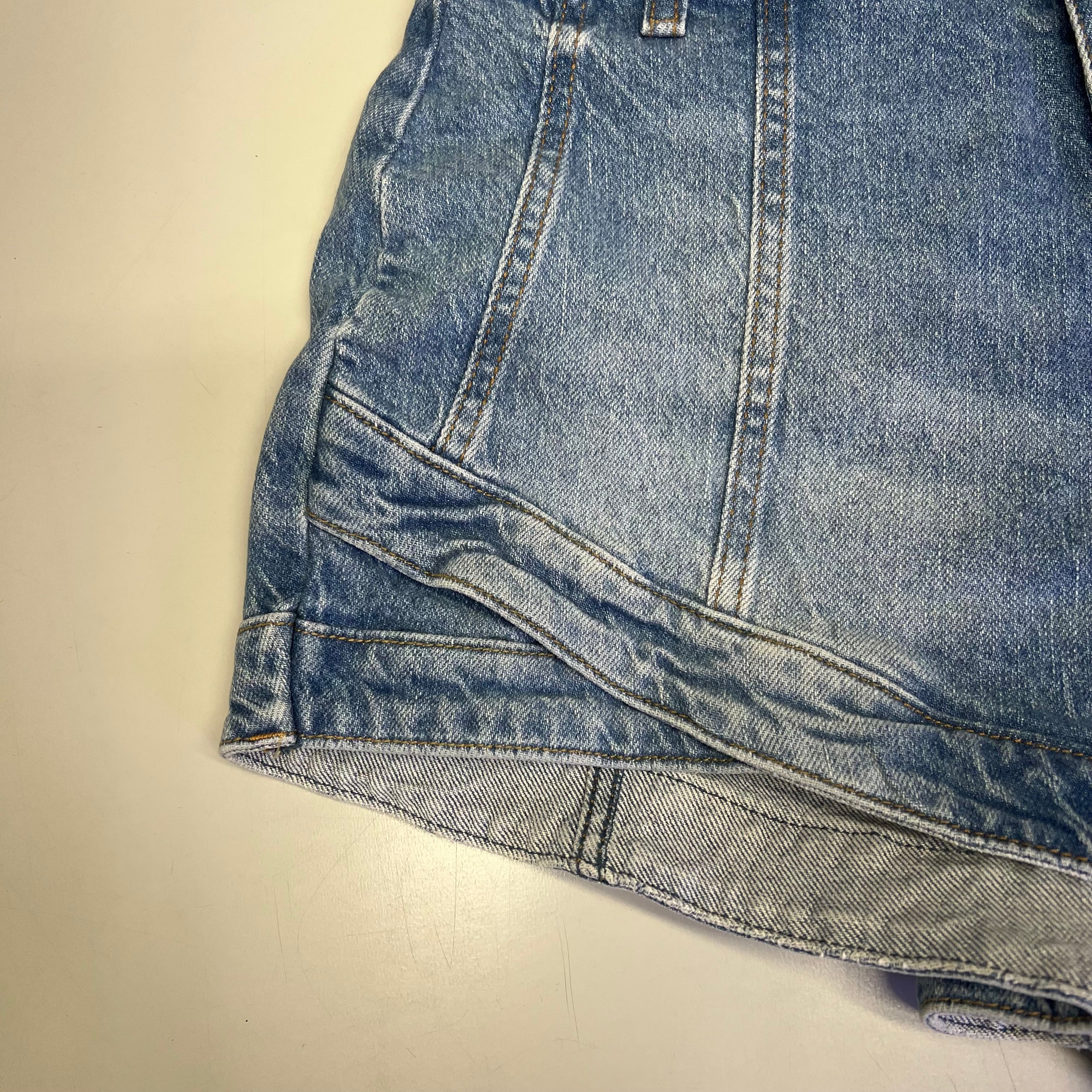 FREE PEOPLE CRVY Mona High-Rise Shorts  Women's Sz 32 Power Trip Blue 89248835