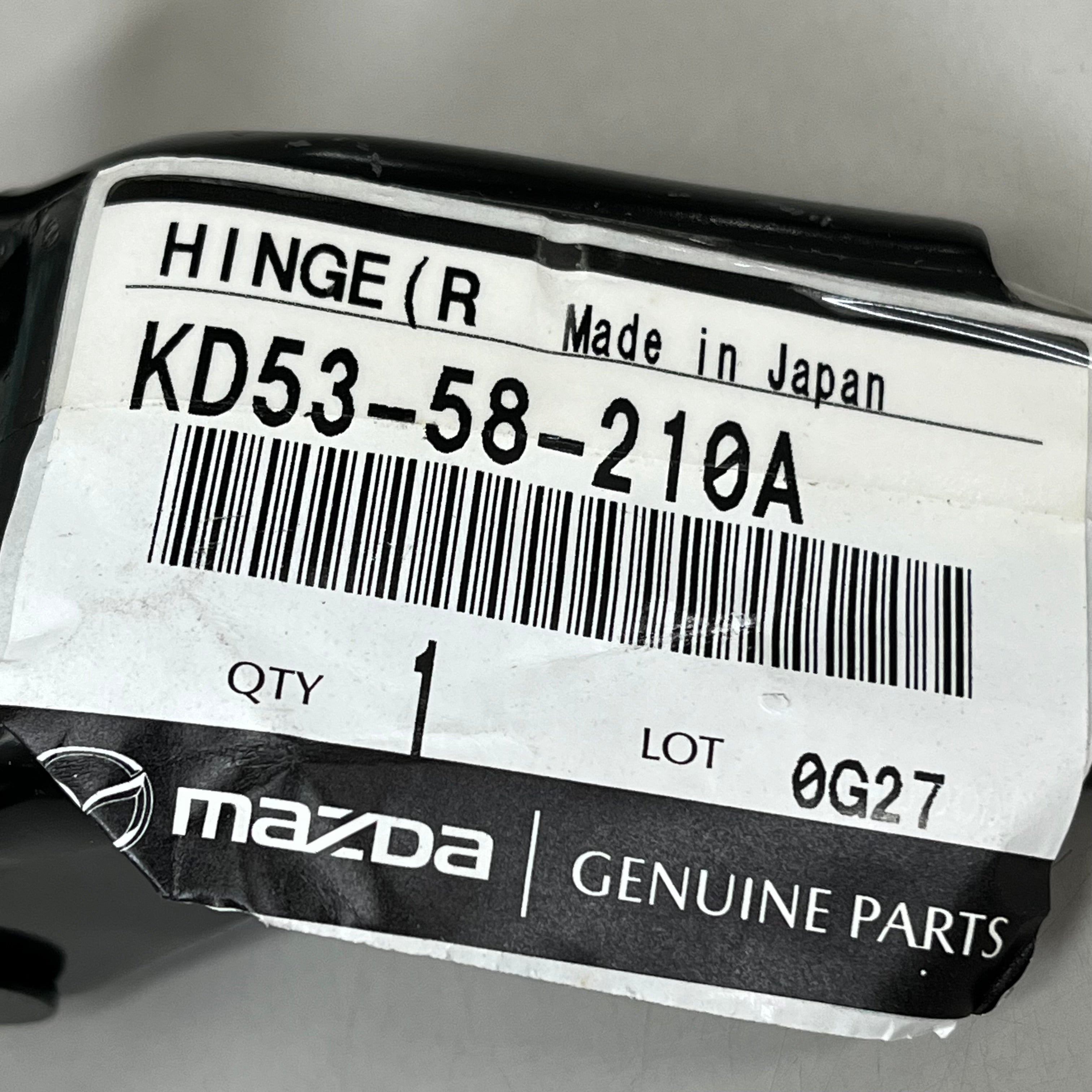 MAZDA Door Hinge 'A' (Right) CX-3 CX-30 Mazda3 & Mazda6 OEM Black KD53-72-210A