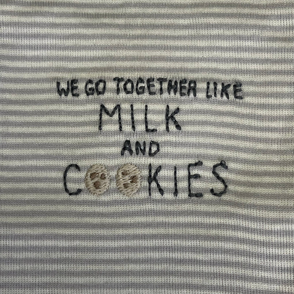 CARTERS (SET OF 3) 100% Cotton Milk & Cookies Set  Baby's Sz 12M Grey 1T122410