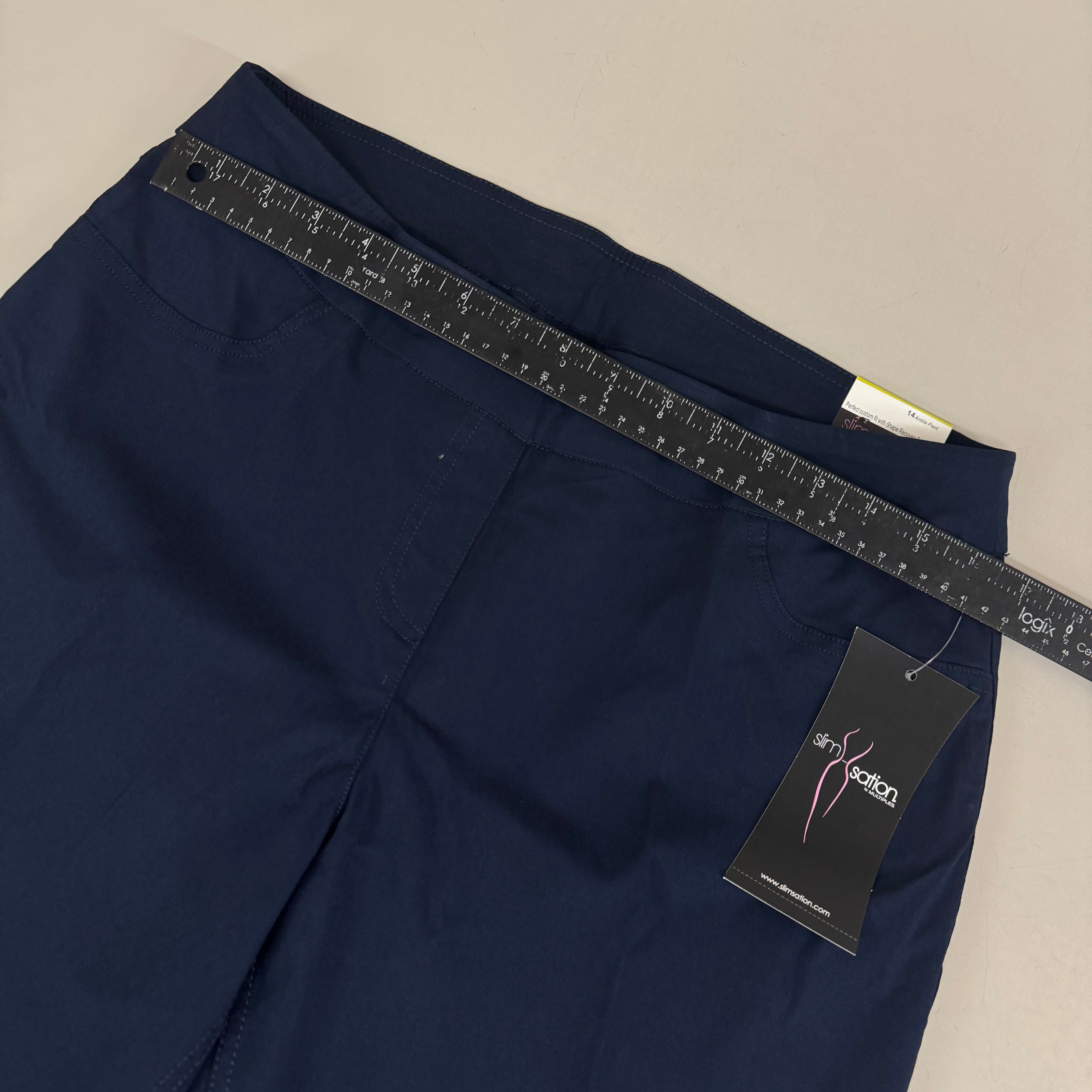 MULTIPLES Ankle Pants Petite Women's Sz 14 Midnight M48716PM