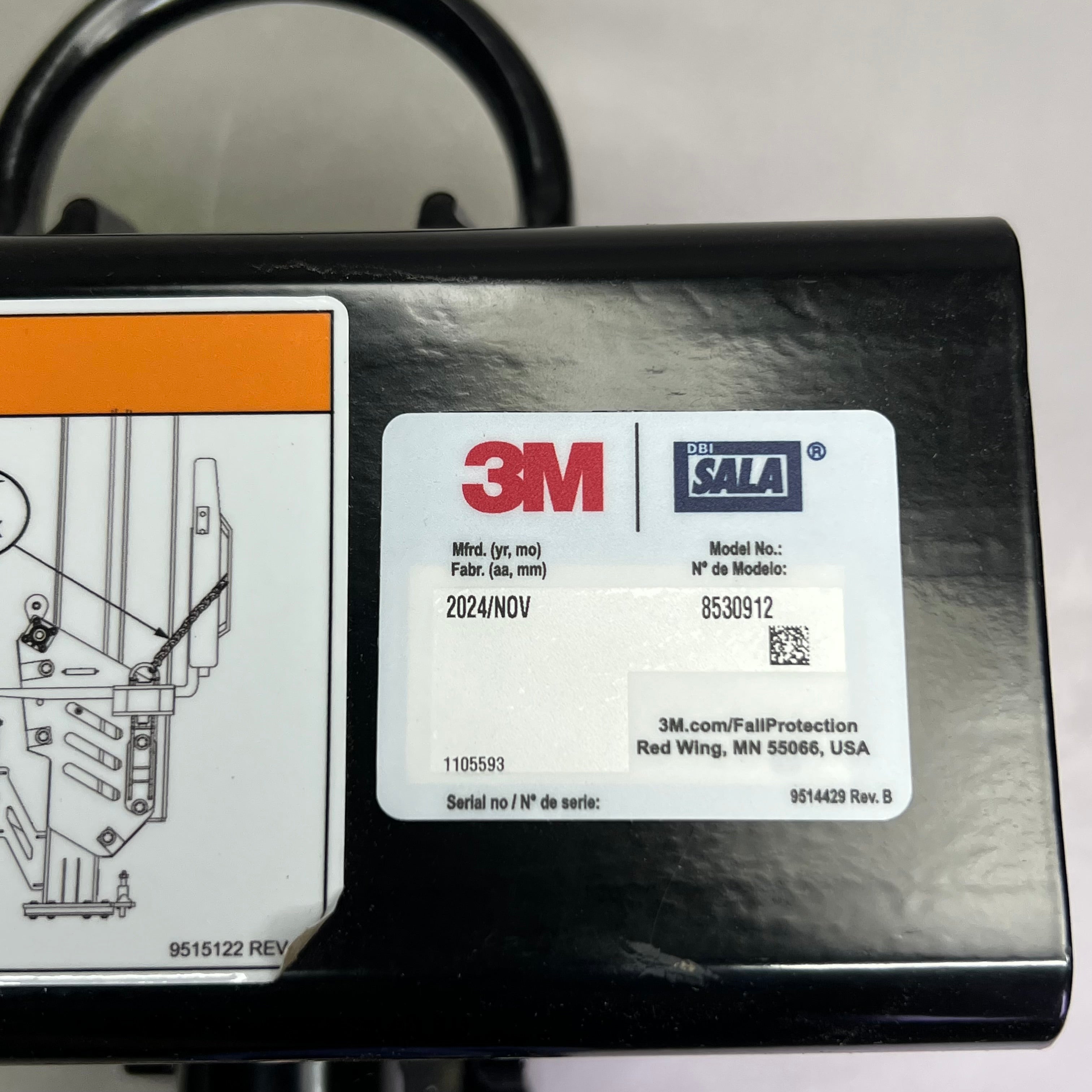 DBI-SALA 3M FlexiGuard M100 Mast Forklift Transport Kit, Black 8530912