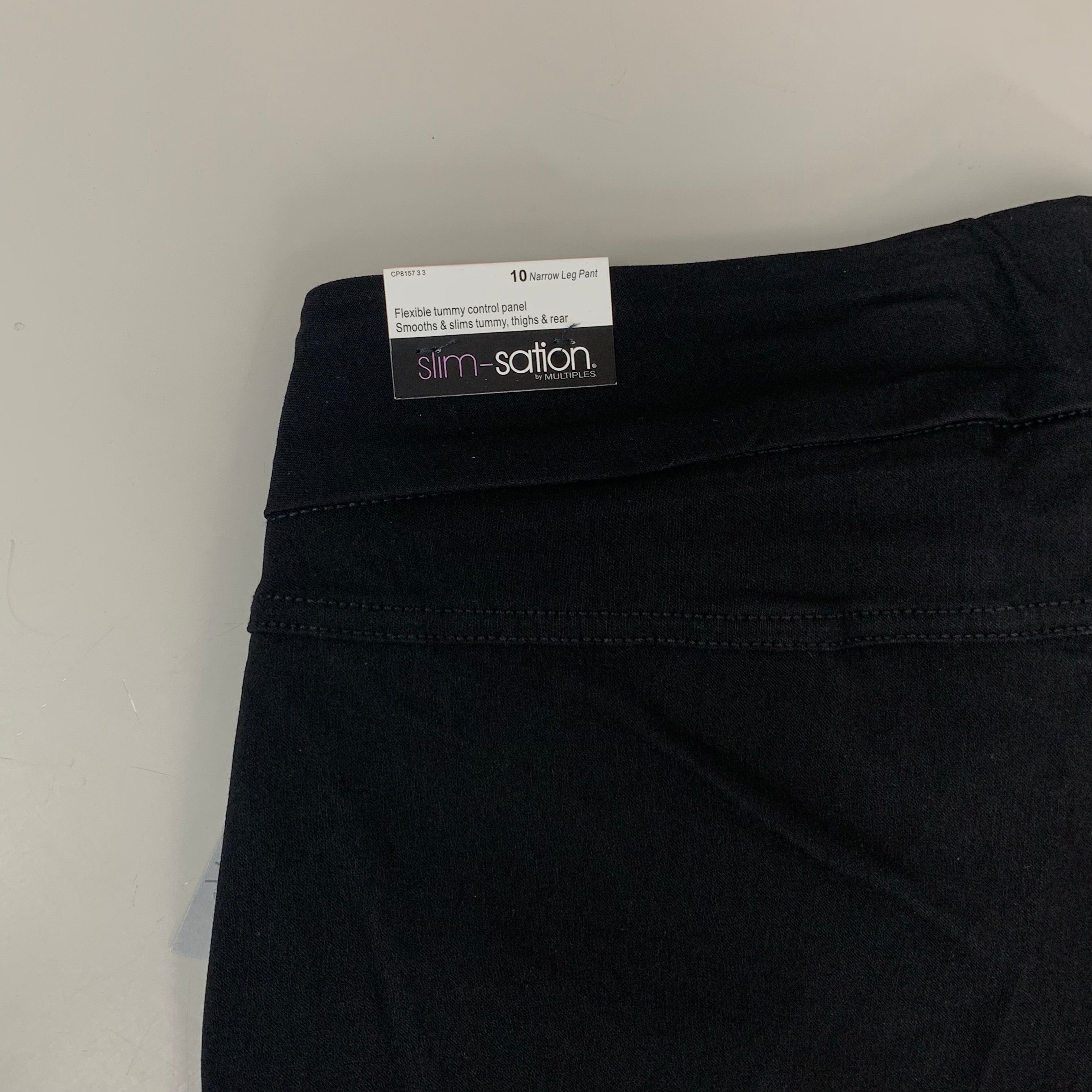 MULTIPLES Narrow Leg Pant Petite Women's Sz 10 Black
