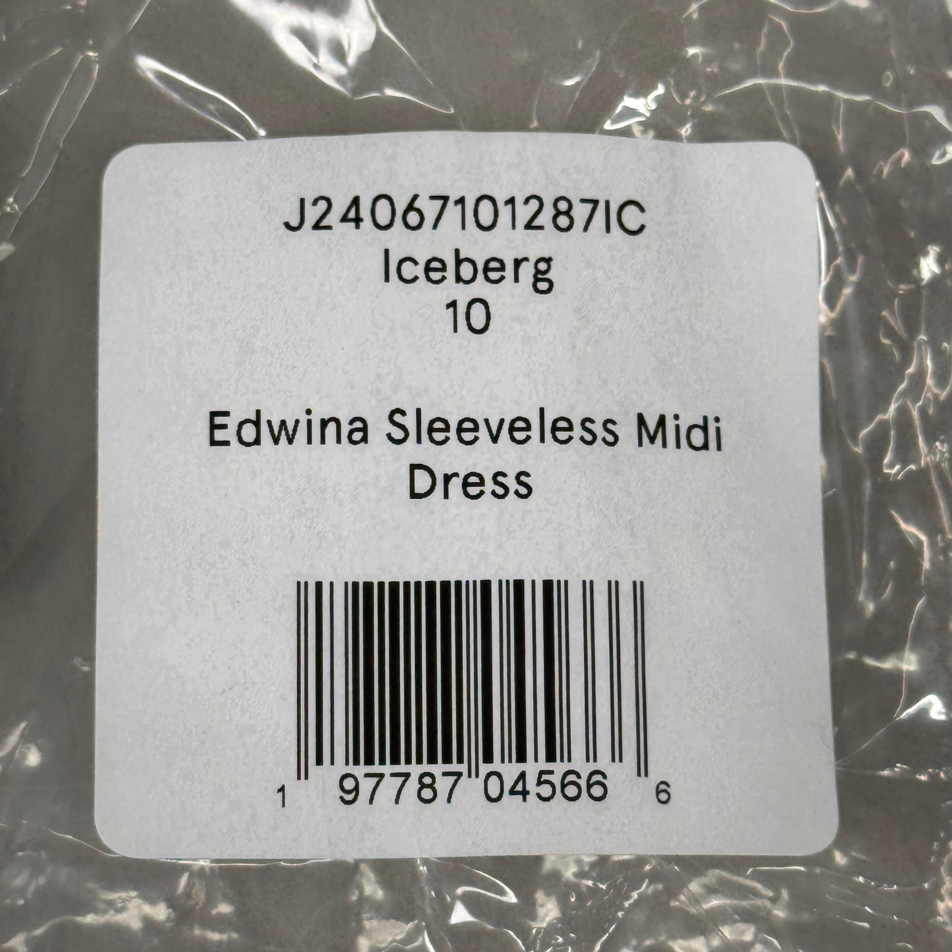 VERONICA BEARD Jeans Edwina Sleeveless Midi Dress Sz-10 Iceberg J24067101287IC