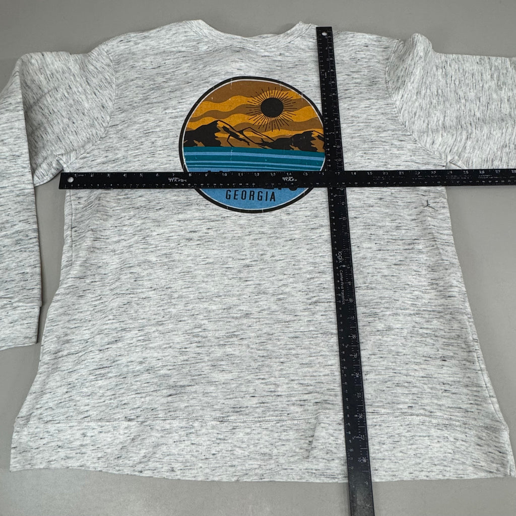 LONEROCK Helen Georgia Crew Sweatshirt Sz 2X-Large Grey/White