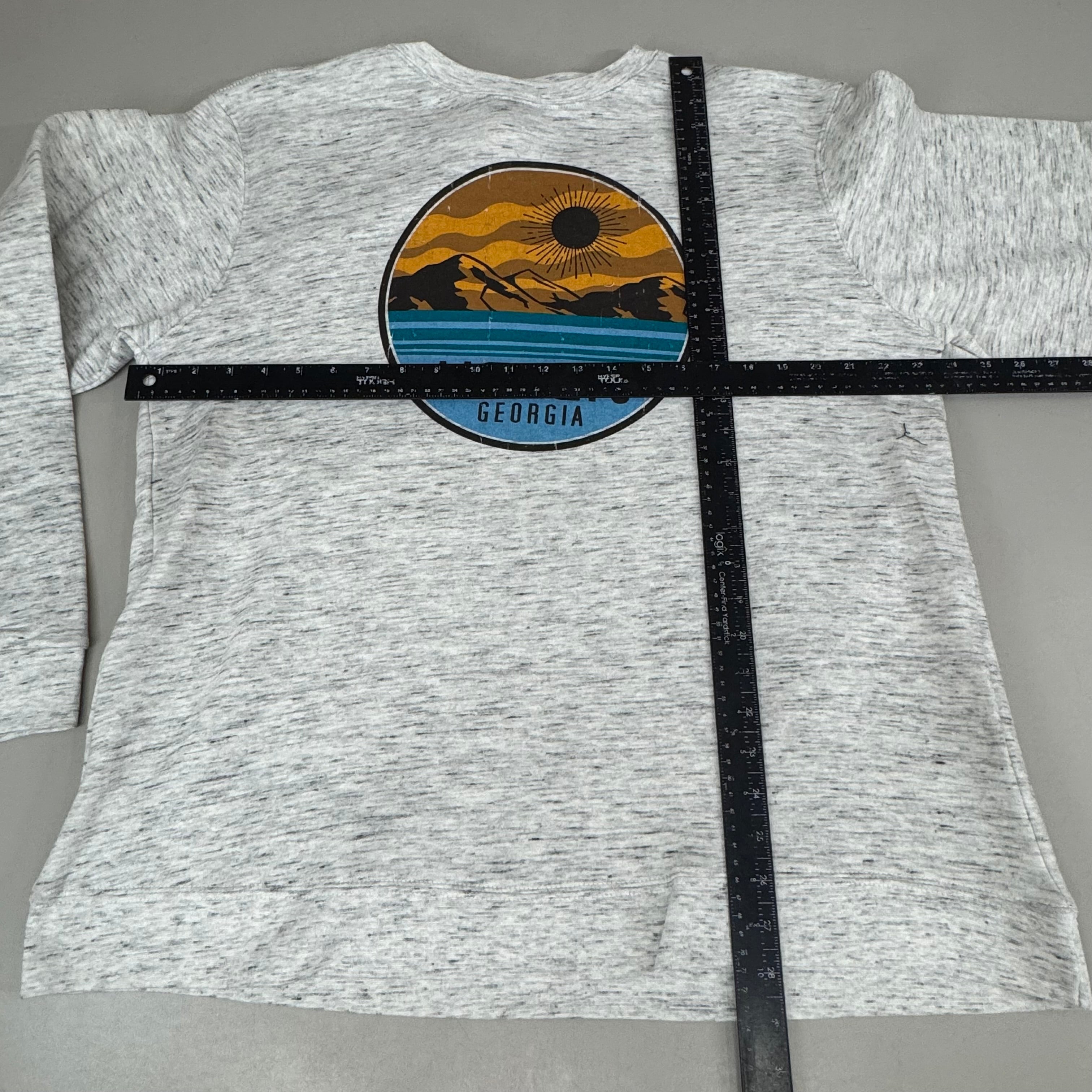 LONEROCK Helen Georgia Crew Sweatshirt Sz 2X-Large Grey/White