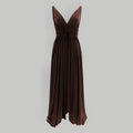 NORMA KAMALI Goddess Dress Unlined Women's Sz S/36 Chocolate KK3233PL292028
