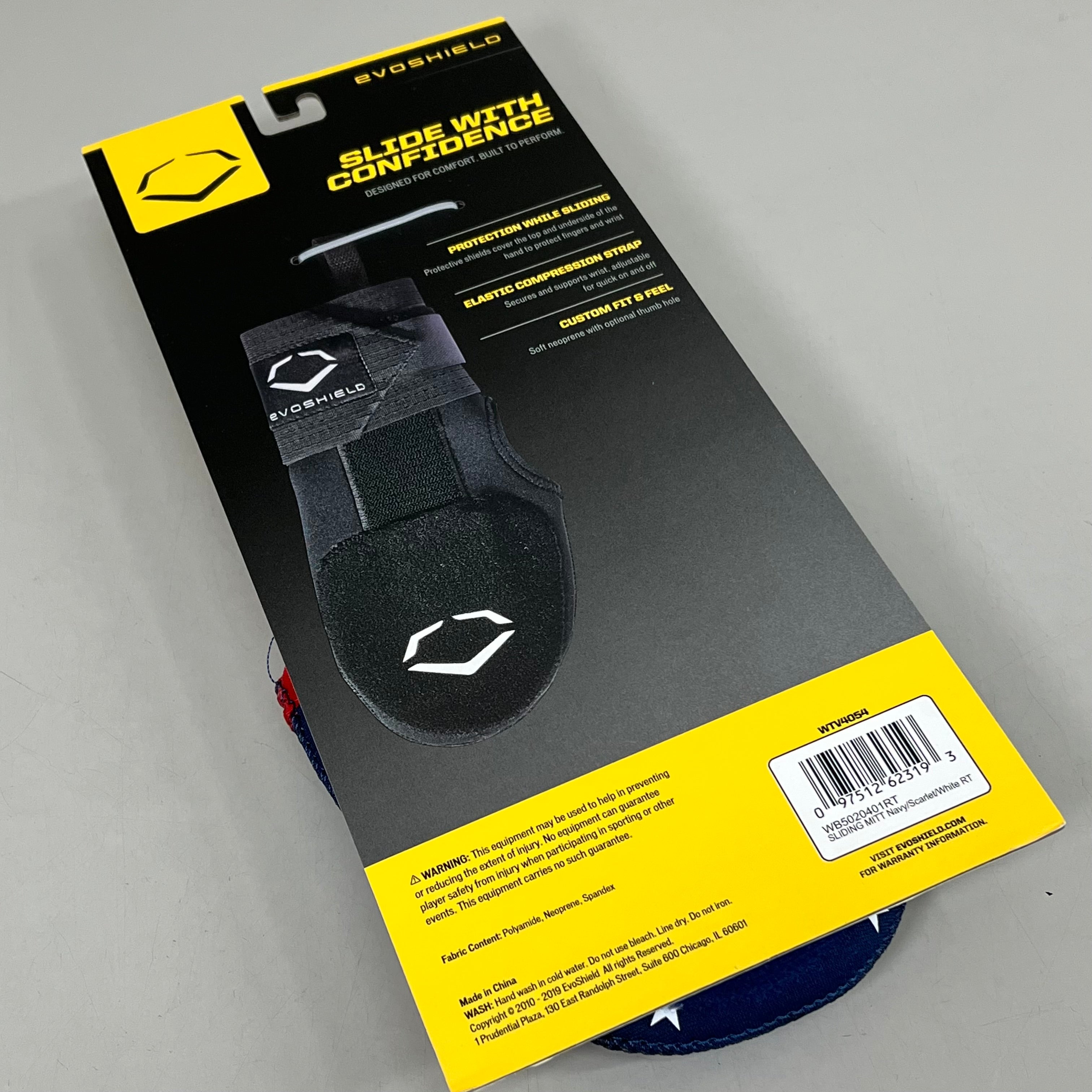 EVOSHEILD Protective Sliding Mitt Hand Guard Compression Strap Left USA WTV4054
