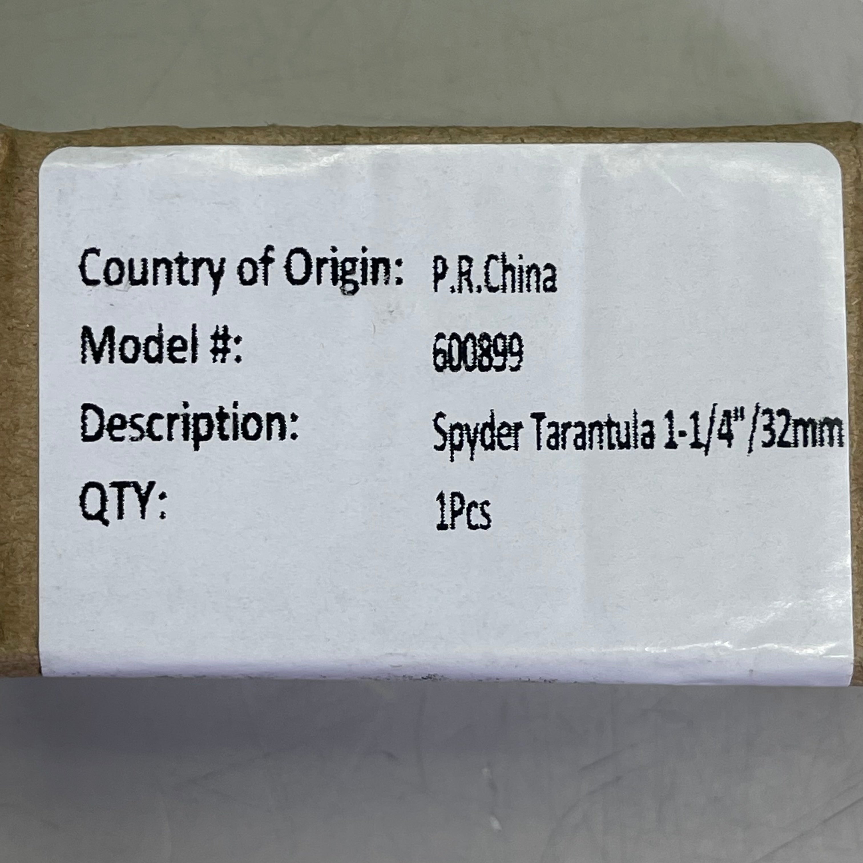 TARANTULA Spyder Carbide Tip Hole Saw 1-1/4" Black 600899