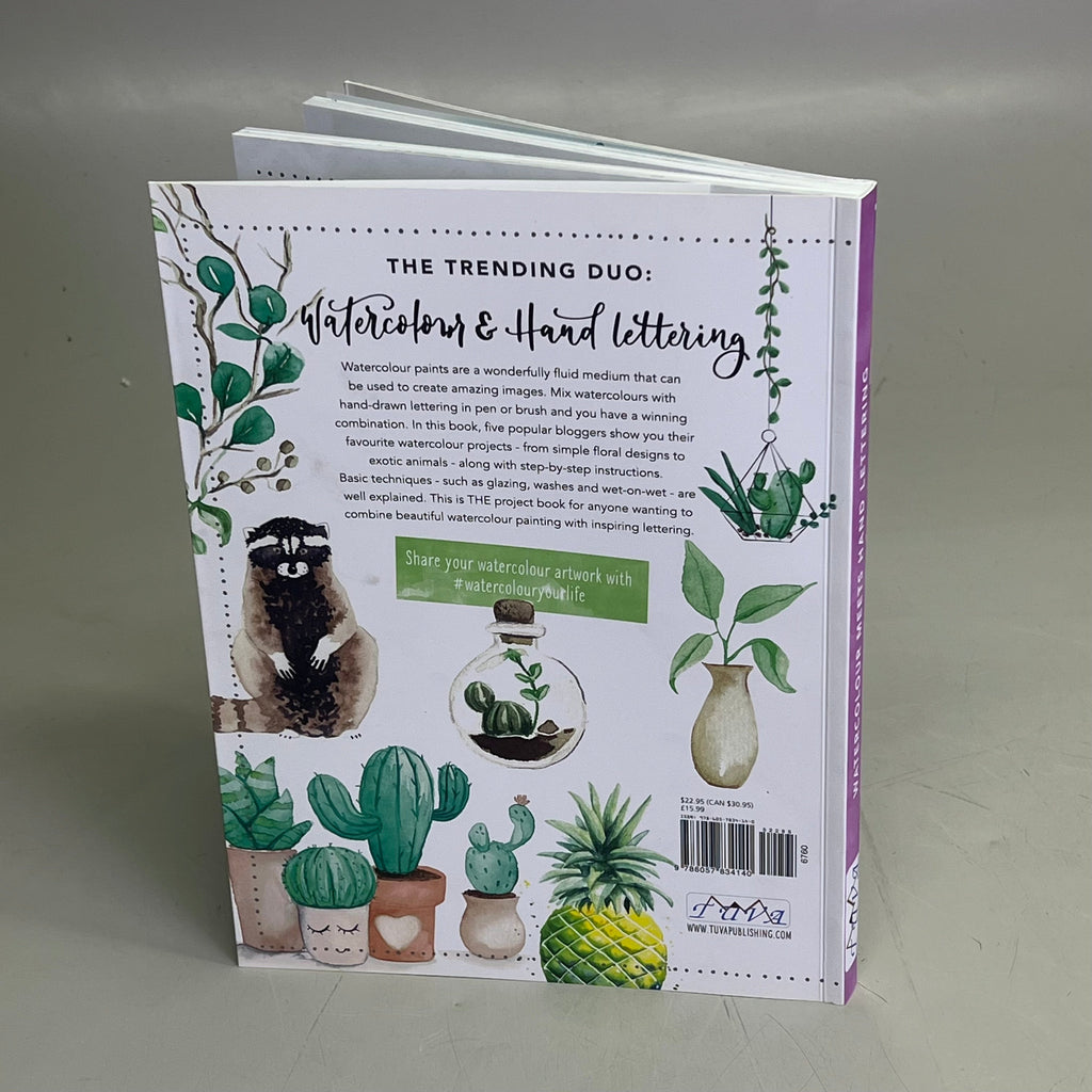 WATERCOLOR MEETS HANDLETTERING A Book Of Blogger Projects Paperback Book