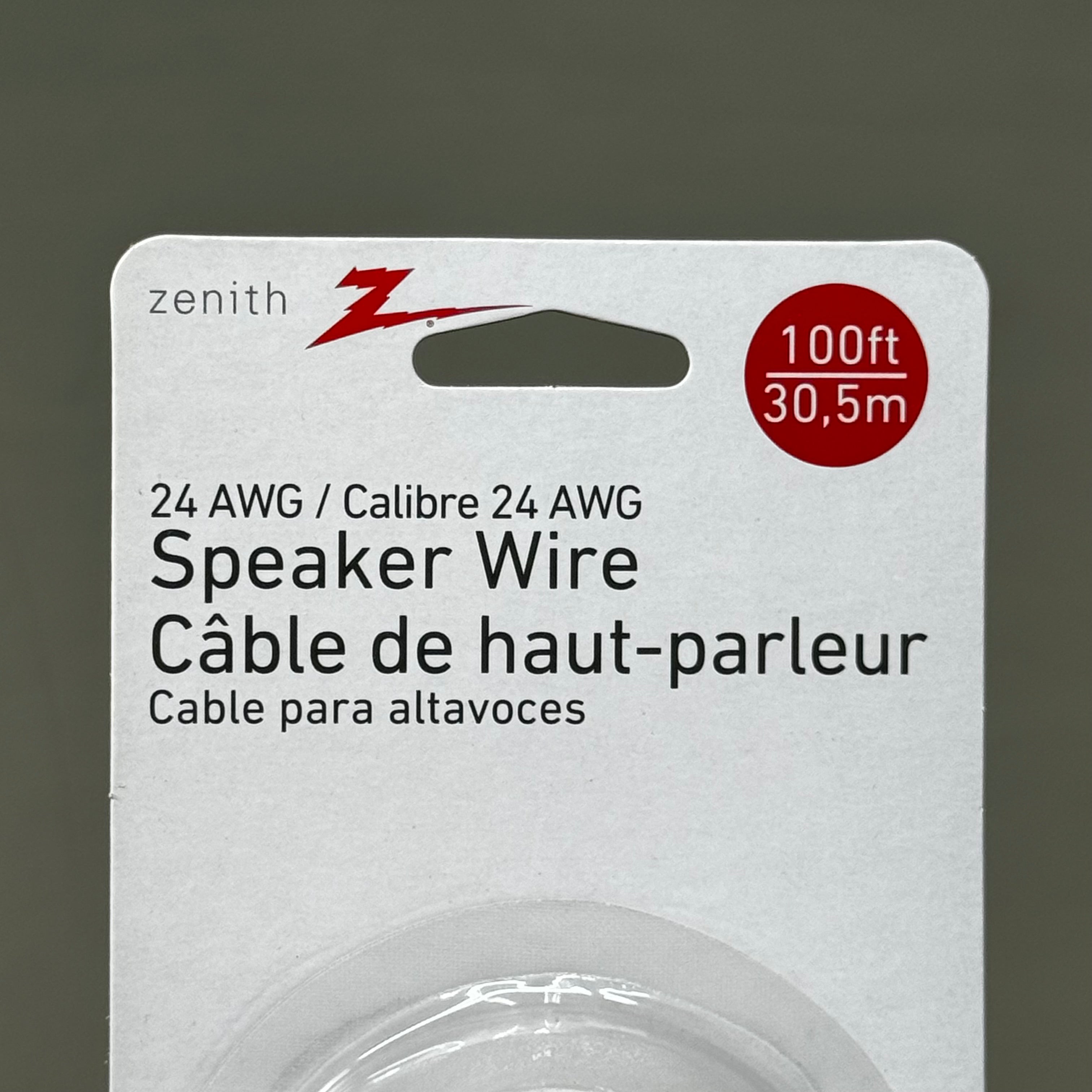 ZA@ ZENITH (2 PACK) 24 AWG Sheath Insulated 100ft Speaker Wire AS110024C New Other (Slightly Damaged Packaging)