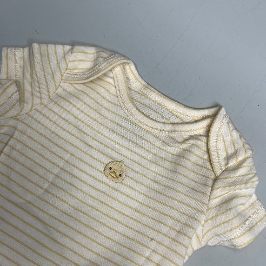 CARTERS (SET OF 3) Soft Duck Little Cardigan Set Baby's Sz Newborn White/Orange