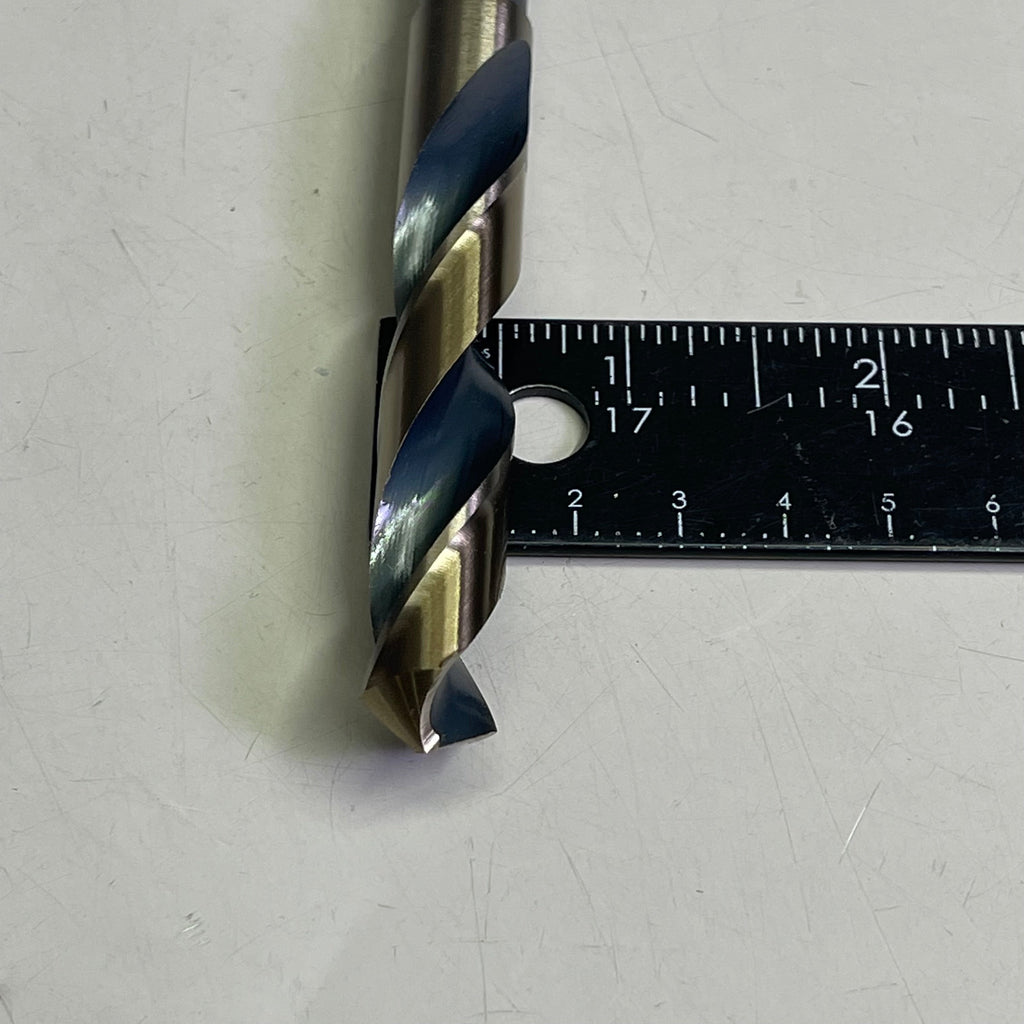 KIMBALL MIDWEST Super Primalloy Reduced Shank S&D Drill Bit 33/64"Dia x 6"L