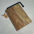 CREATIVE CO-OP Acacia Wood & Stainless Steel Cheese Slicer 10-3/4x7-1/2" DF8870