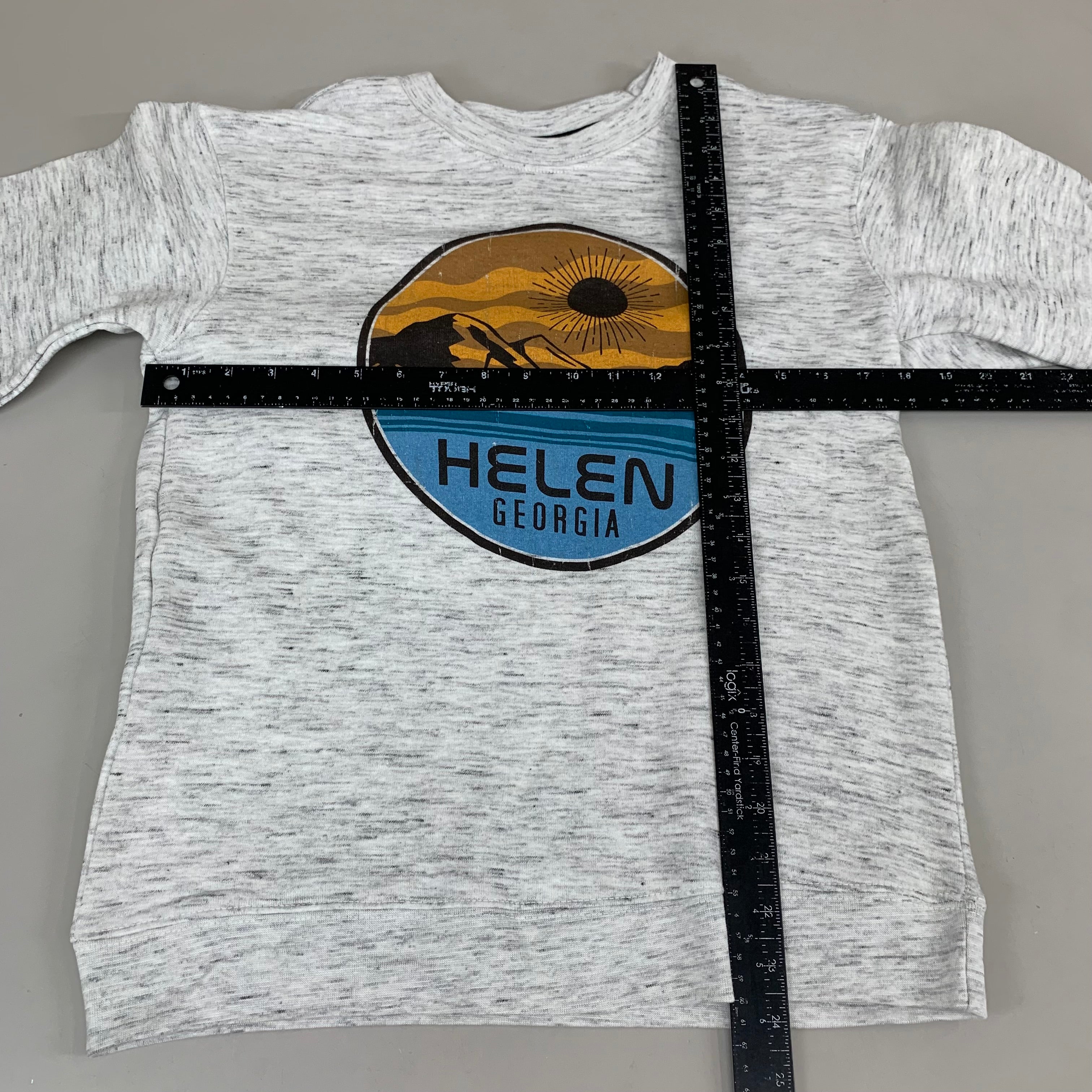 LONEROCK Helen Georgia Crew Sweatshirt Sz Small Grey/White