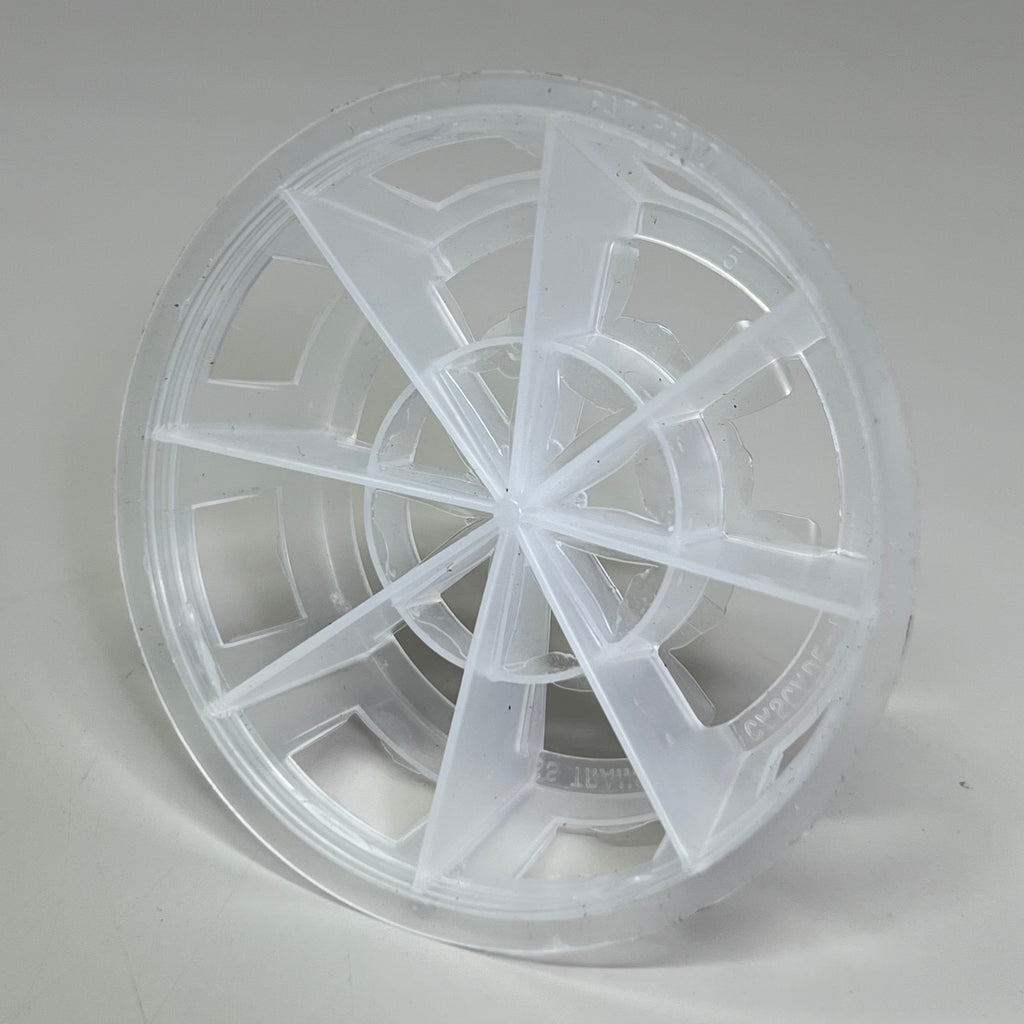 (10 PACK) Plastic Random Packing Cascade Ring Sz 3" D X 1" H White
