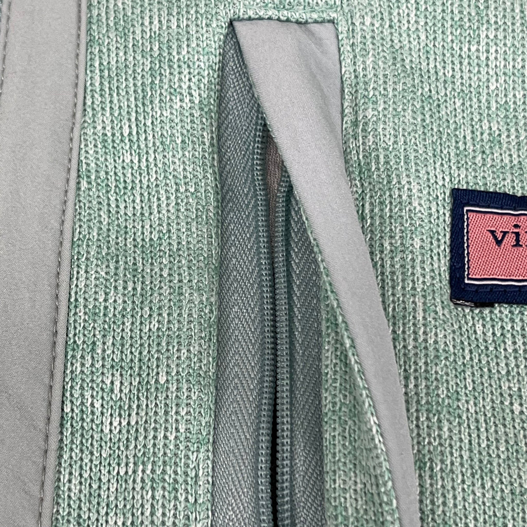 VINEYARD VINES Martha's Vineyard Men's Teal Green Half Zip Pullover Sz-S