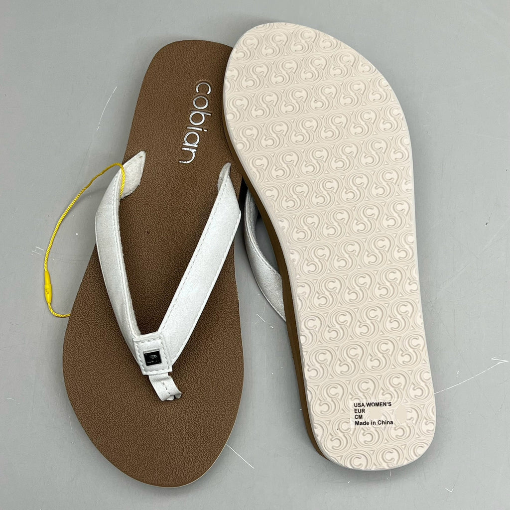 COBIAN Skinny Bounce Comfortable Synthetic Strap Women's Sz 8 White SKI25-110-08