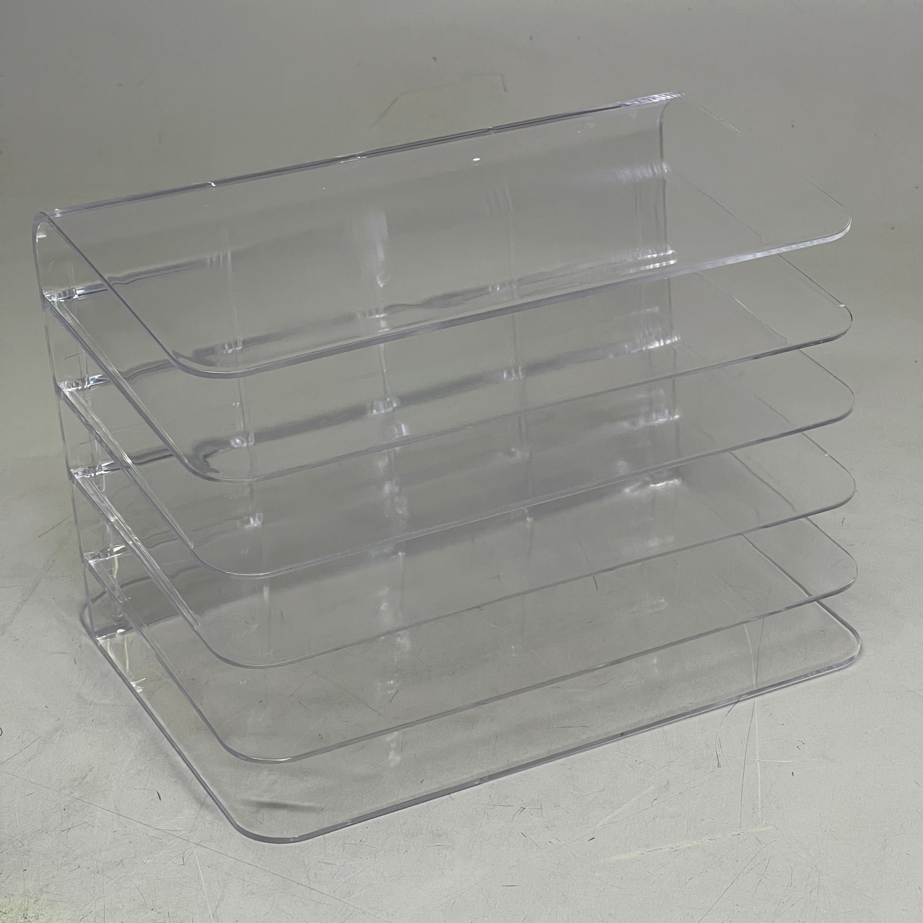 TRU RED 5-Slot Letter Sorter 9.5" x 6.5" x 6.3" Clear TR62285