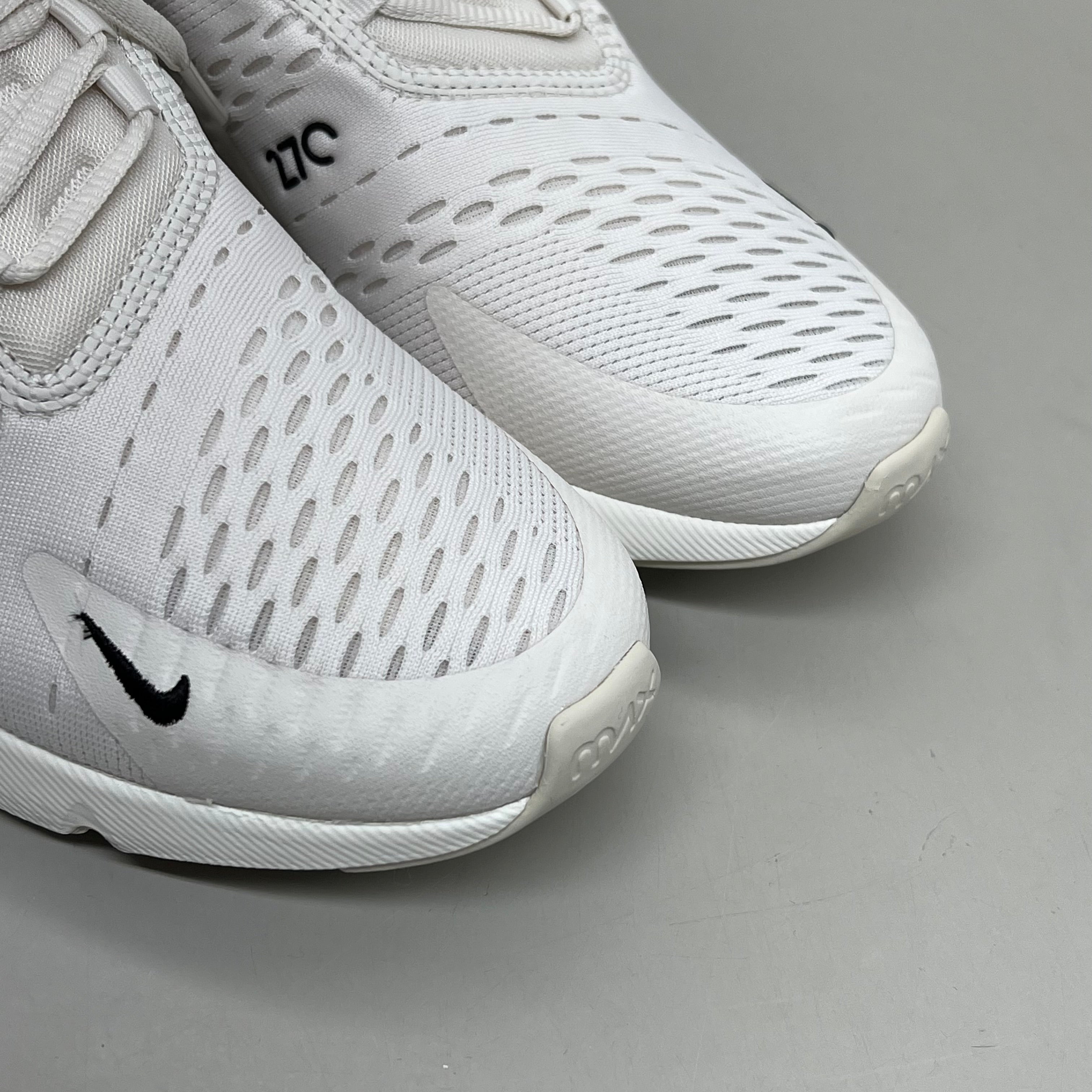 NIKE W Air Max 270 Foam Insole Mesh Sneakers Women's Sz 8 White Gold DZ77736 001