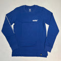MONSTERCAT Records Long Sleeve T-Shirt Back Cat Comic Print Men's Sz S Blue