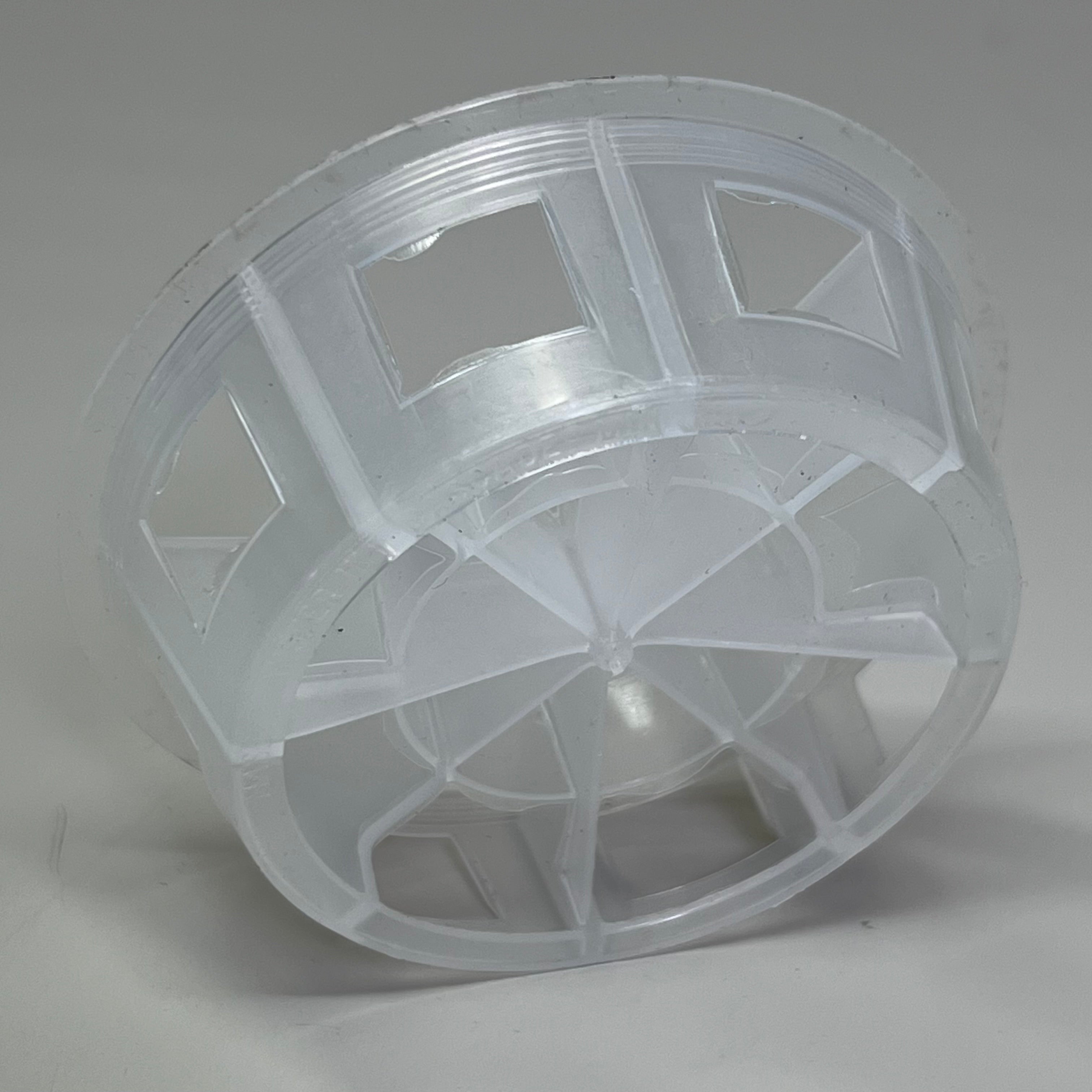 (10 PACK) Plastic Random Packing Cascade Ring Sz 3" D X 1" H White
