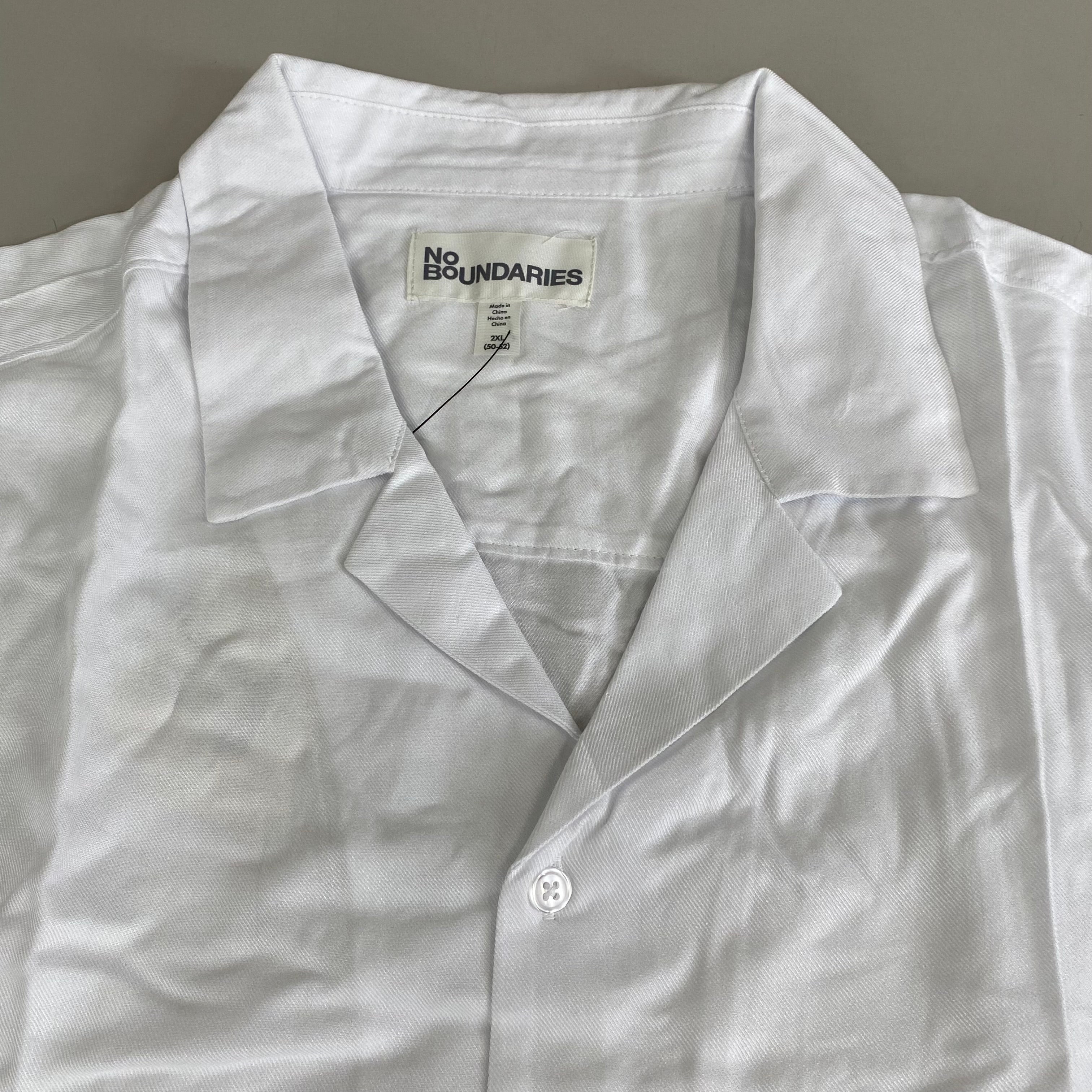 NO BOUNDARIES () All Gender Pride Boxy Fit Cropped Button Front Shirt Men's SZ 2XL