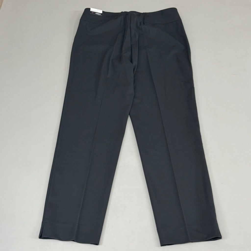 MULTIPLES Woven Ankle Pants Petite Women's Sz 12 Intgry M2623P