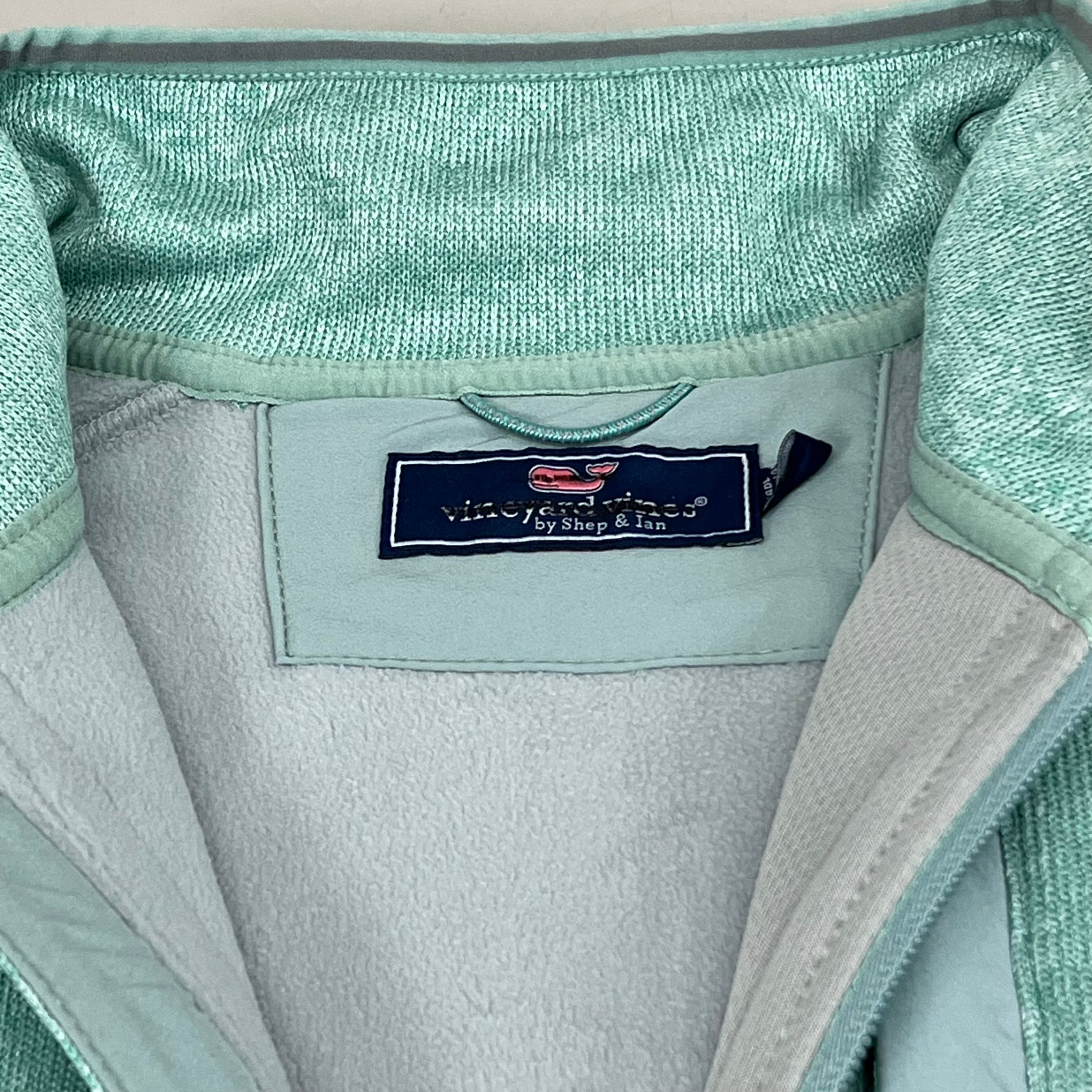 VINEYARD VINES Martha's Vineyard Men's Teal Green Half Zip Pullover Sz-M
