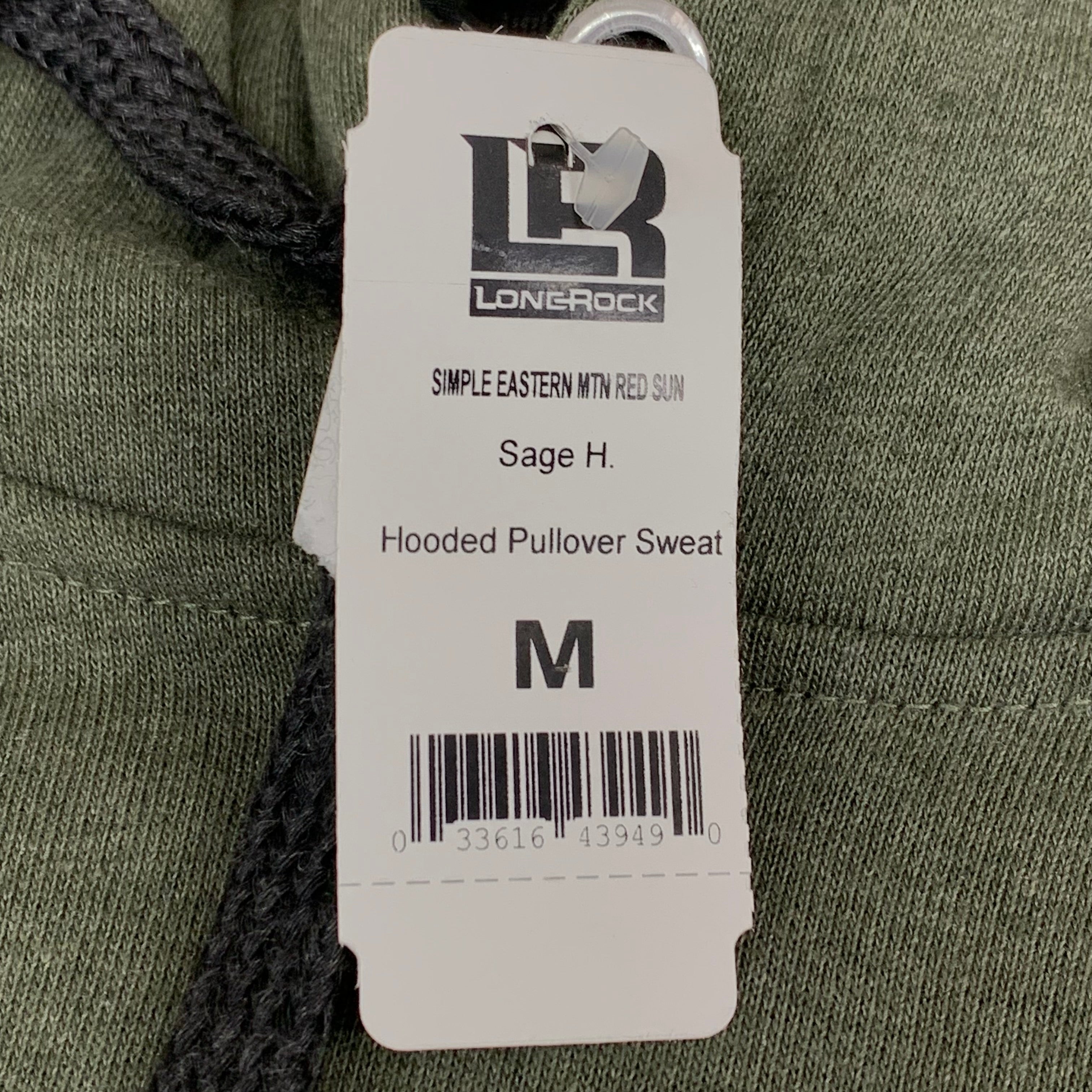 LONEROCK Helen Georgia Tie Hoodie Sz Medium Green