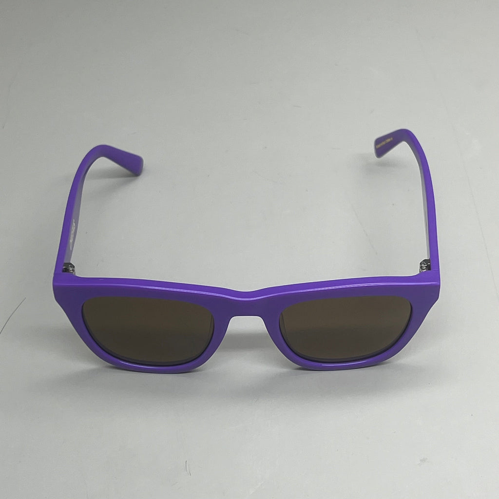 FRIDA MAE CHEEK Clemente Square Polarized Lens Sunglasses Purple SUN-SQUARE-PUR AS-IS