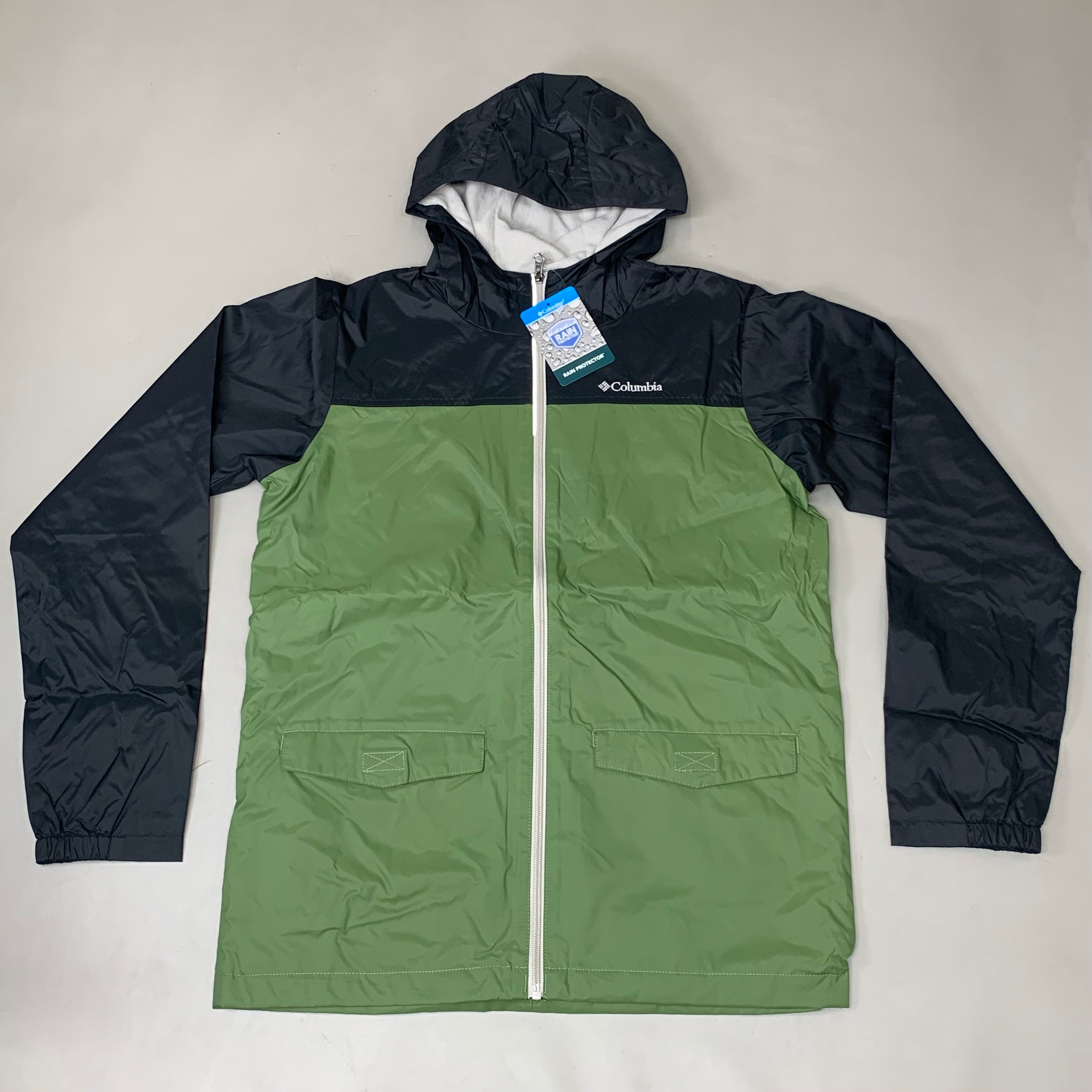 COLUMBIA Rain-Zilla Fleece Lined Jacket Unisex Youth Sz XL Black Canteen RB3418-008