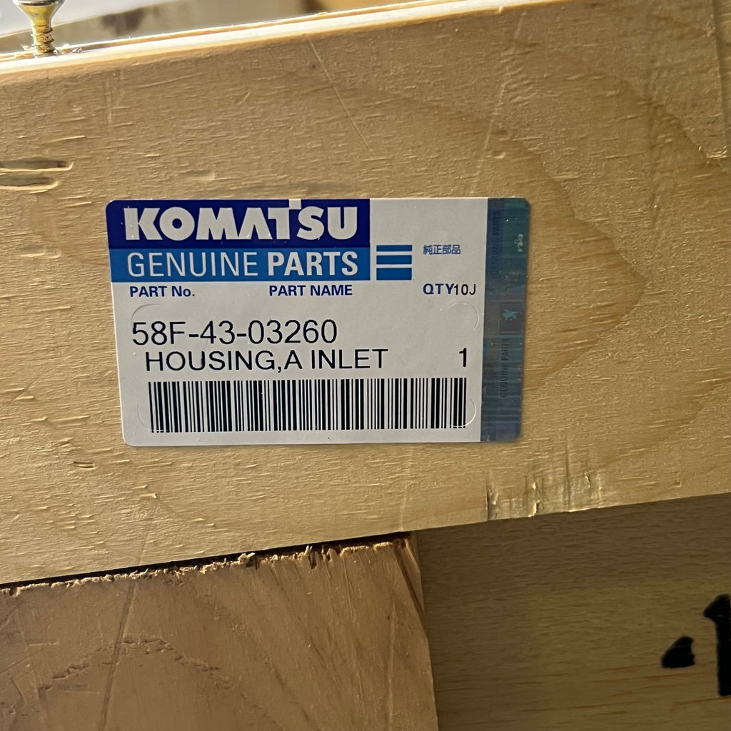 KOMATSU Housing a Inlet Sz 41.5" D x 8.5" H, Grey 58F-43-03260