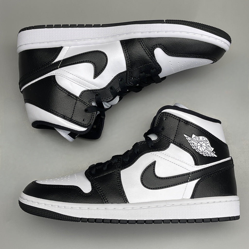 NIKE AIR JORDAN 1 Mid Panda Shoe Women's Sz 9.5 Black / White DV0991-101 (New)