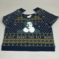 OLD NAVY Men's Christmas Holiday Elf Sweater Sz XXL Navy/Green 572579-00-1