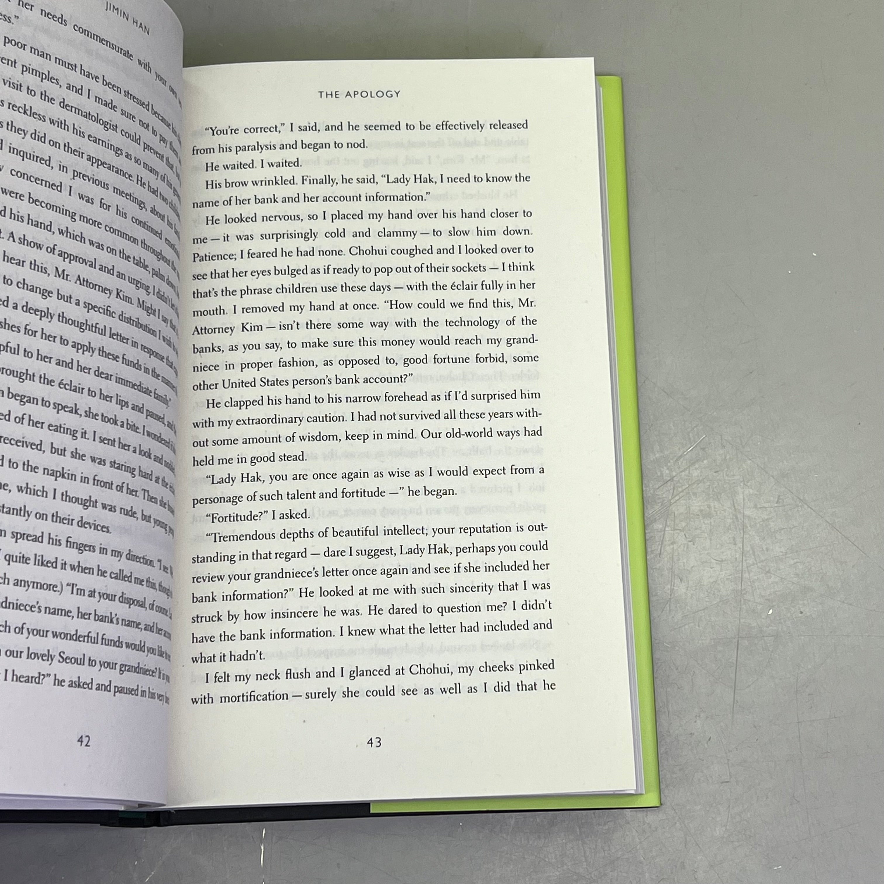 THE APOLOGY About A South Korean Matriarch Hardcover Book By Jimin Han
