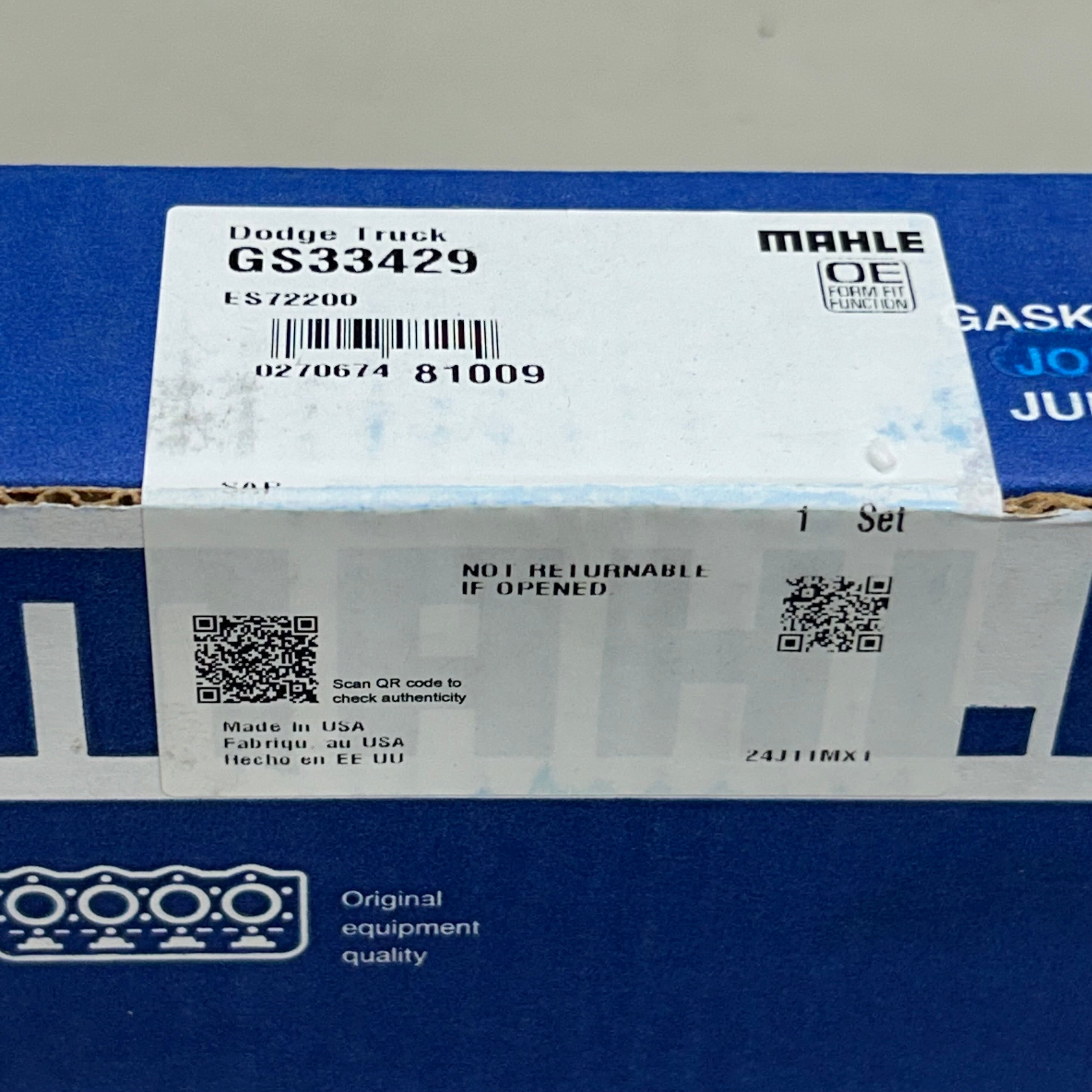 MAHLE Engine Cylinder Head Bolt Set For Chrysler, Dodge & Jeep GS33429