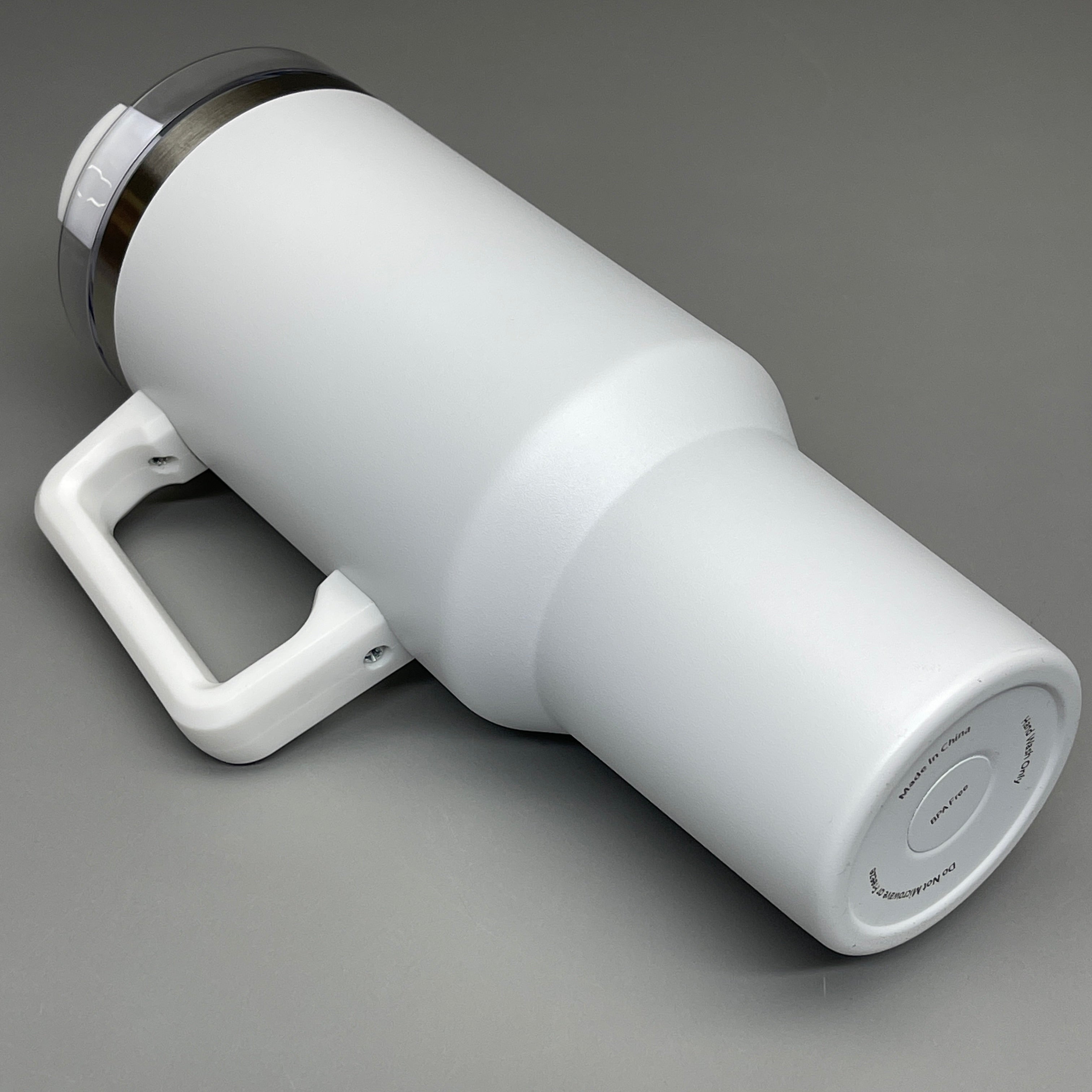 Z@ TUMBLER Insulated Stainless Steel Travel Mug w/ Lid Handle Straw 40 oz White
