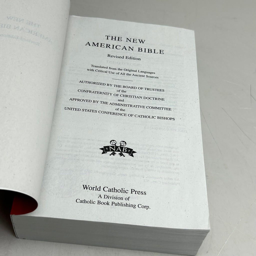 WORLD BIBLE PUBLISHING The New American Bible Revised Edition  1394 Pages Red