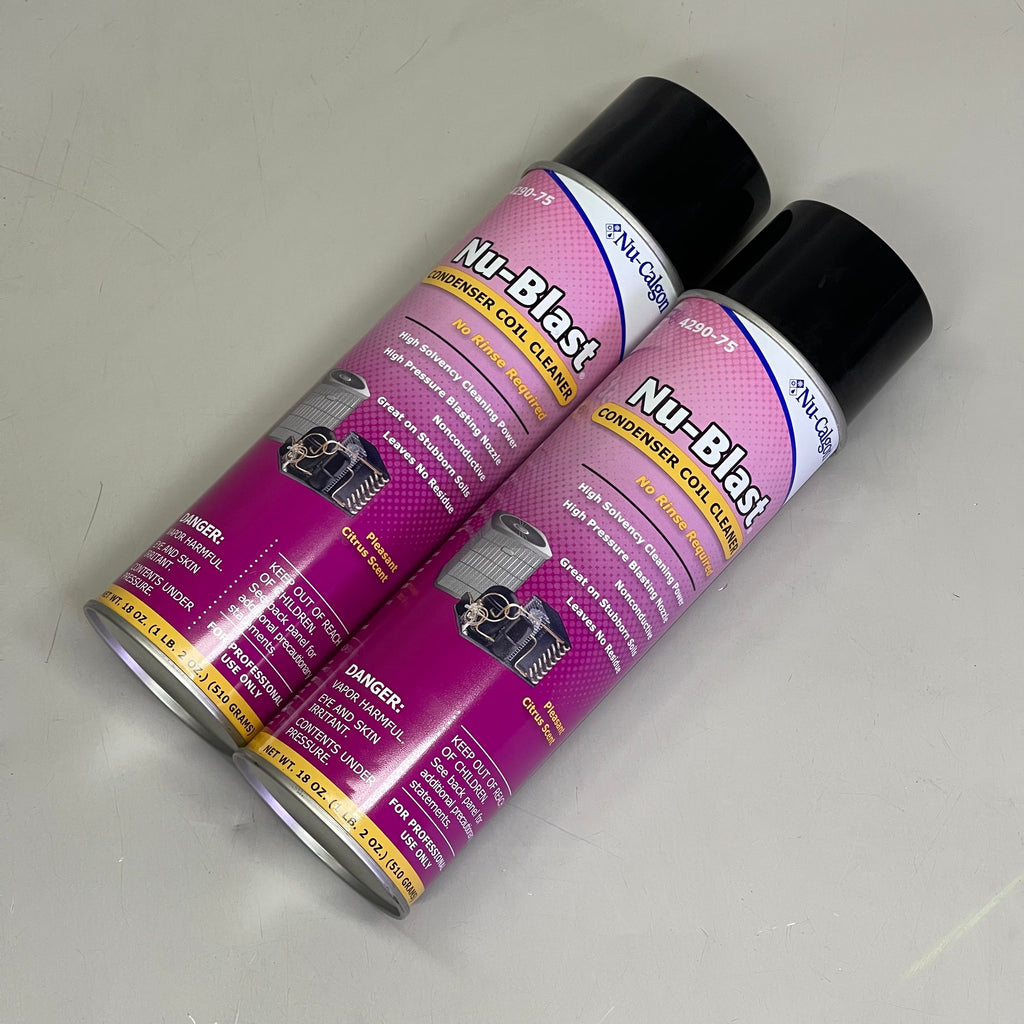 NU-CALGON (2 PACK) Nu-Blast Condenser Coil Cleaner 18 oz 2RZW5