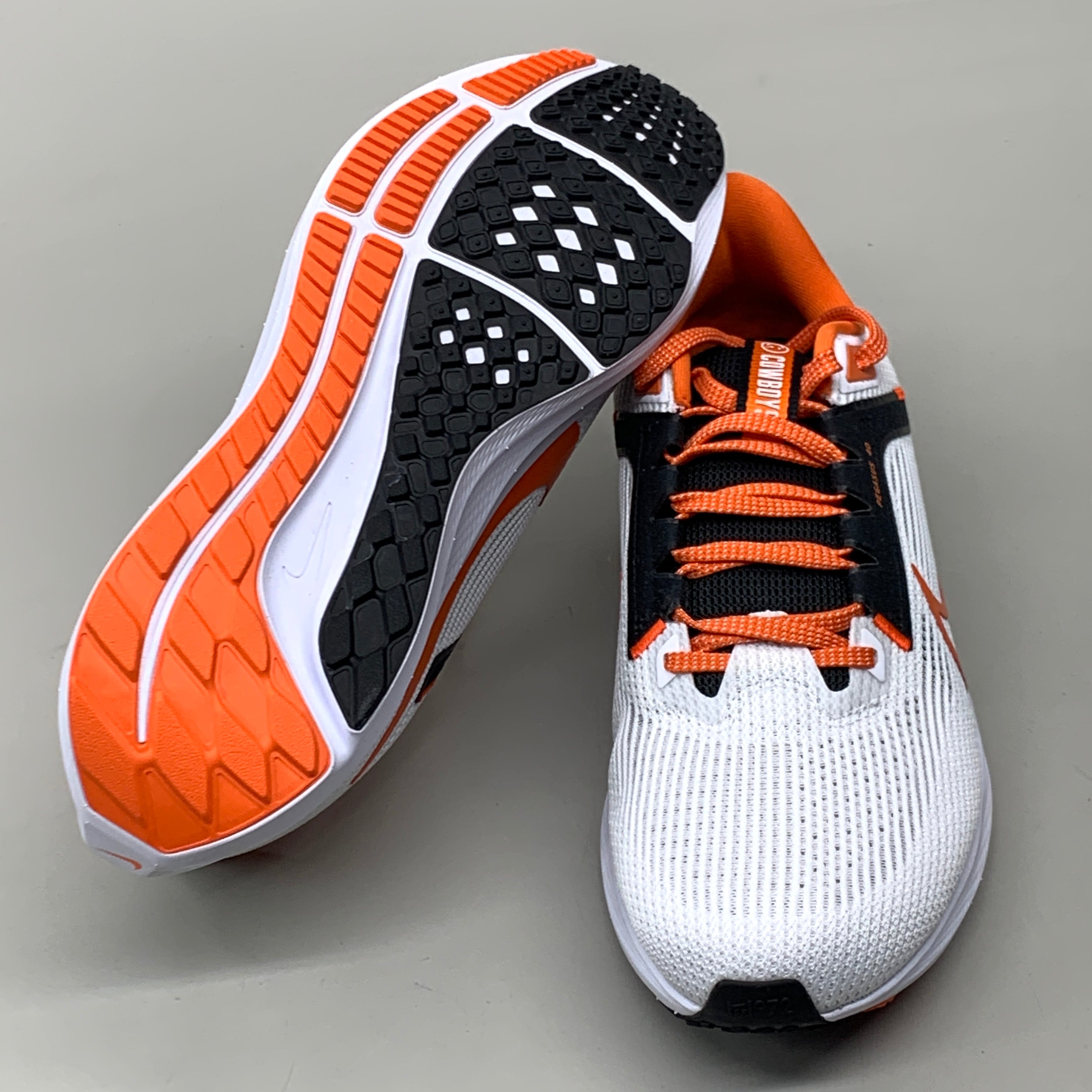 NIKE Zoom Pegasus 40 OK STATE Shoes White, Brilliant Orange & Black 12 W 10.5 M DZ5973-100