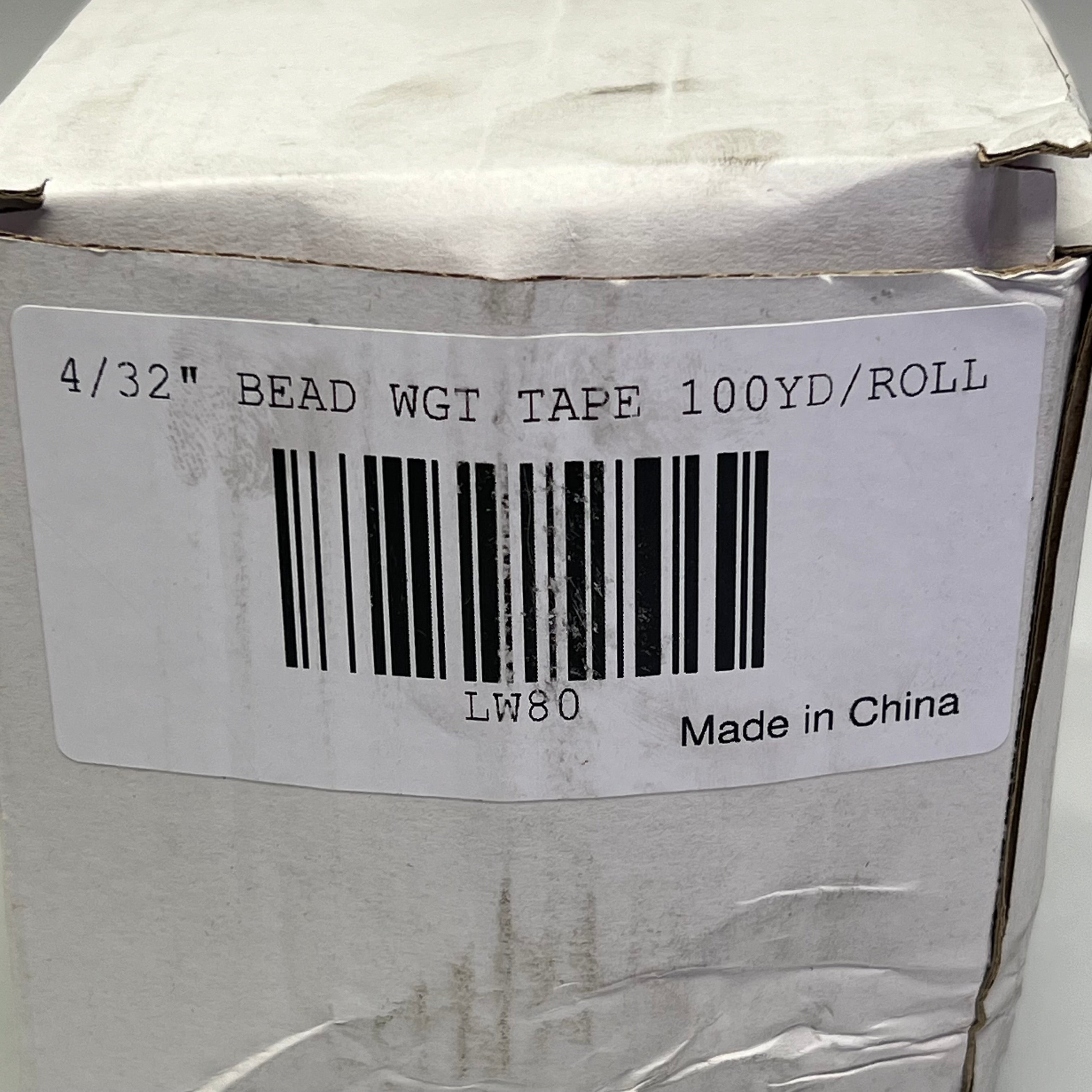 IF&D Lead Free Sausage Bead Weight Roll 4/32" Thick 100 yds White LW80