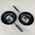 CRESTWARE (2 PACK) Teflon Xtra Non-Stick Coating Fry Pan Black/Chrome FRY08SH