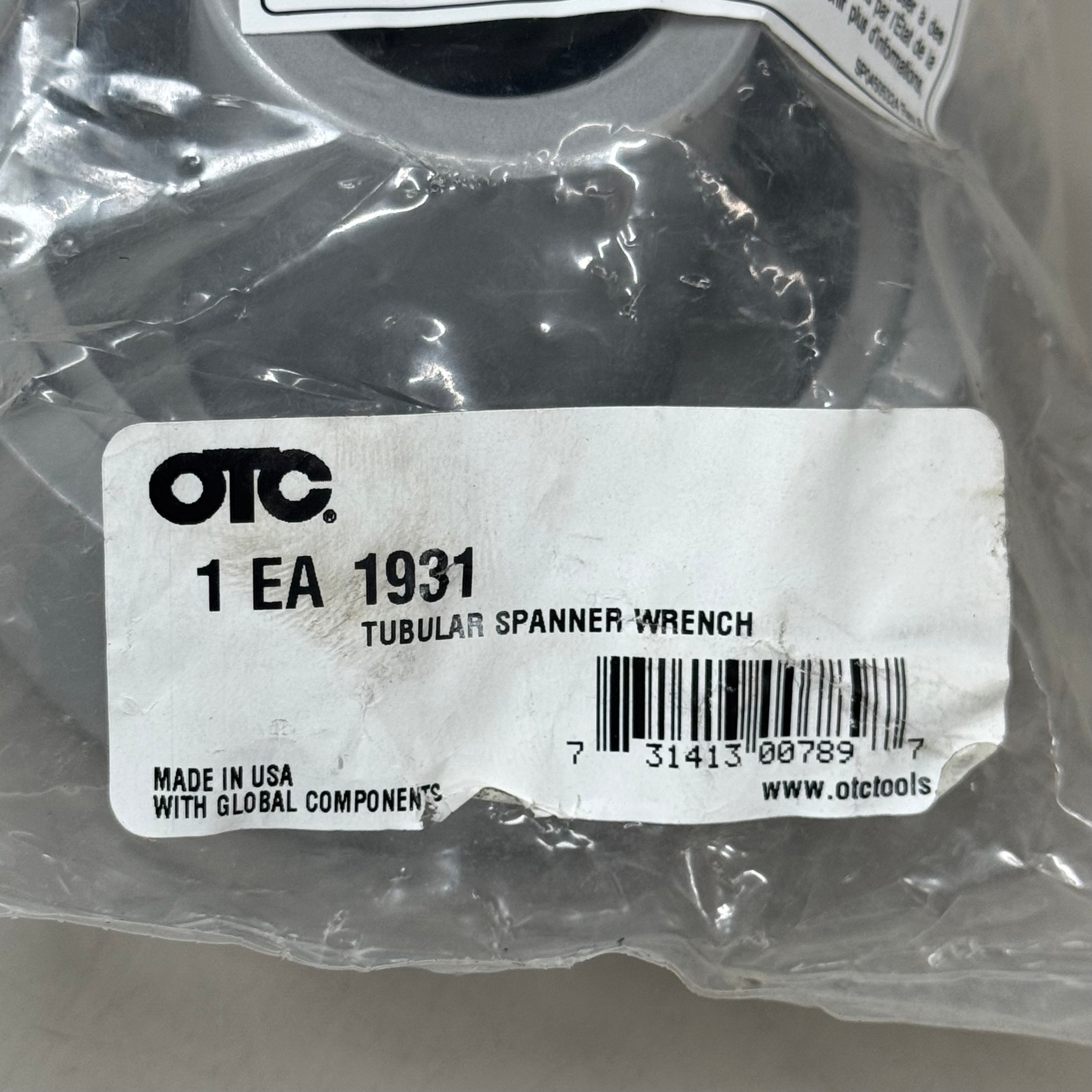 OTC Tubular Spanner Wrench For Servicing 15,000 Axles Socket O.D. Is 3-5/8". 1931