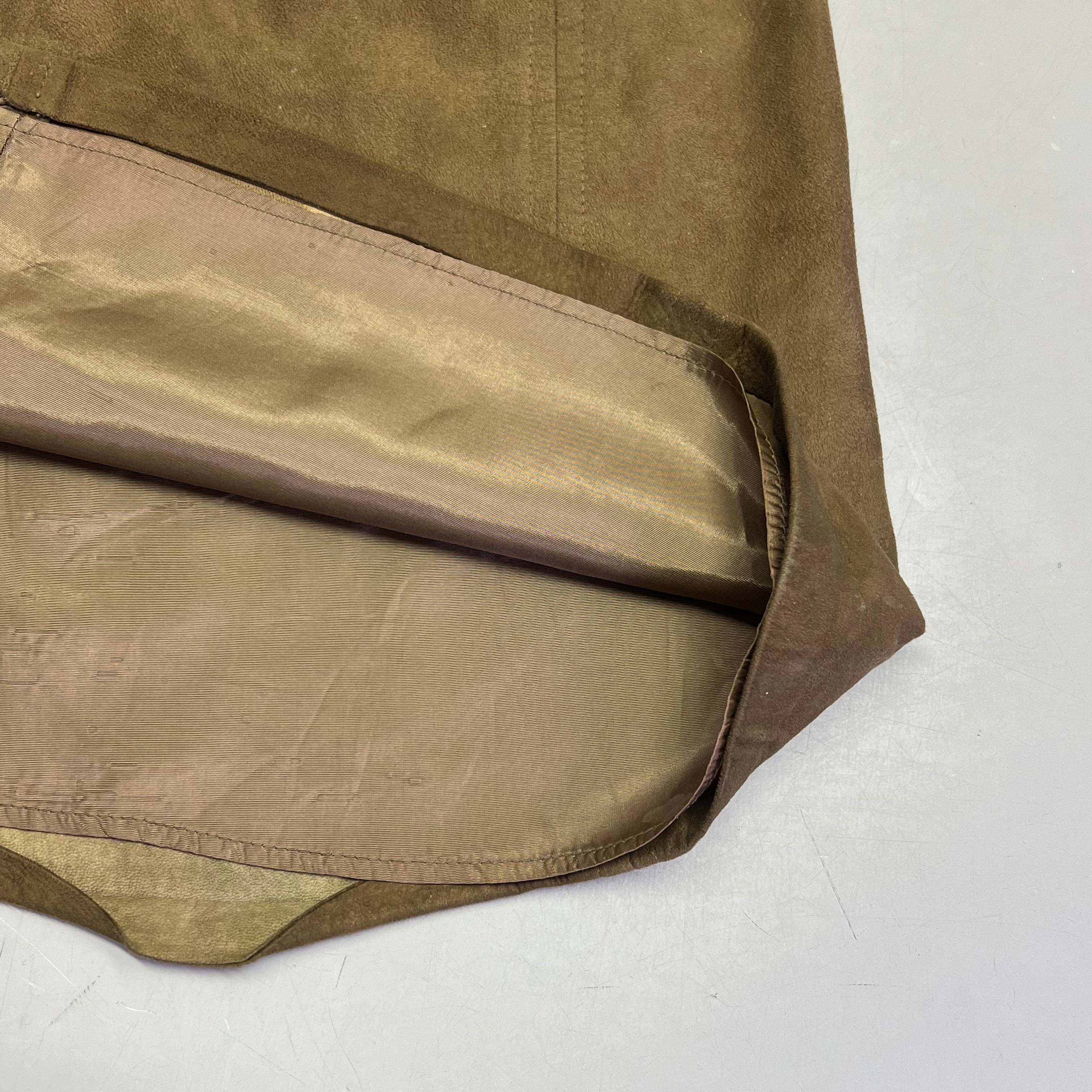 THE TANNERY JOSEPH MAGNIN Vintage Lined Raw Hide Skirt Women's Sz 4 Brown (Used)