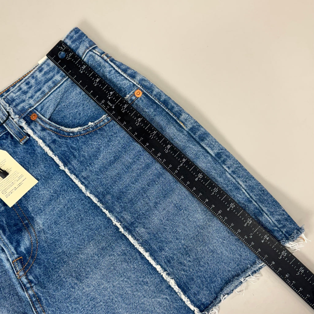 LEVIS Recrafted Icon Skirt Mid Rise Original Women's Sz 31 Novel Notion Med Wash