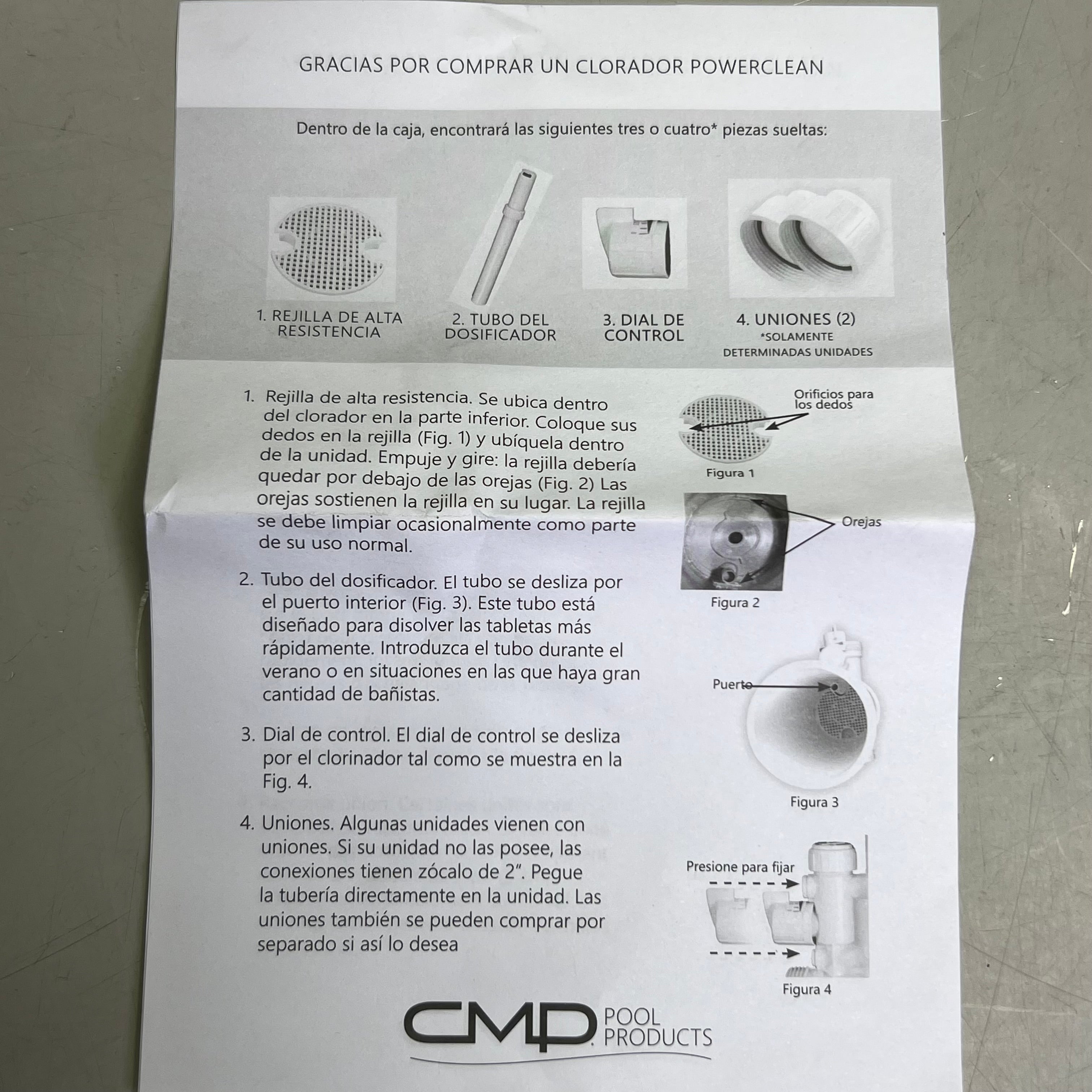 CMD Powerclean Tab Ultra In-line Chlorinator with Base w/ Clear Glass, White