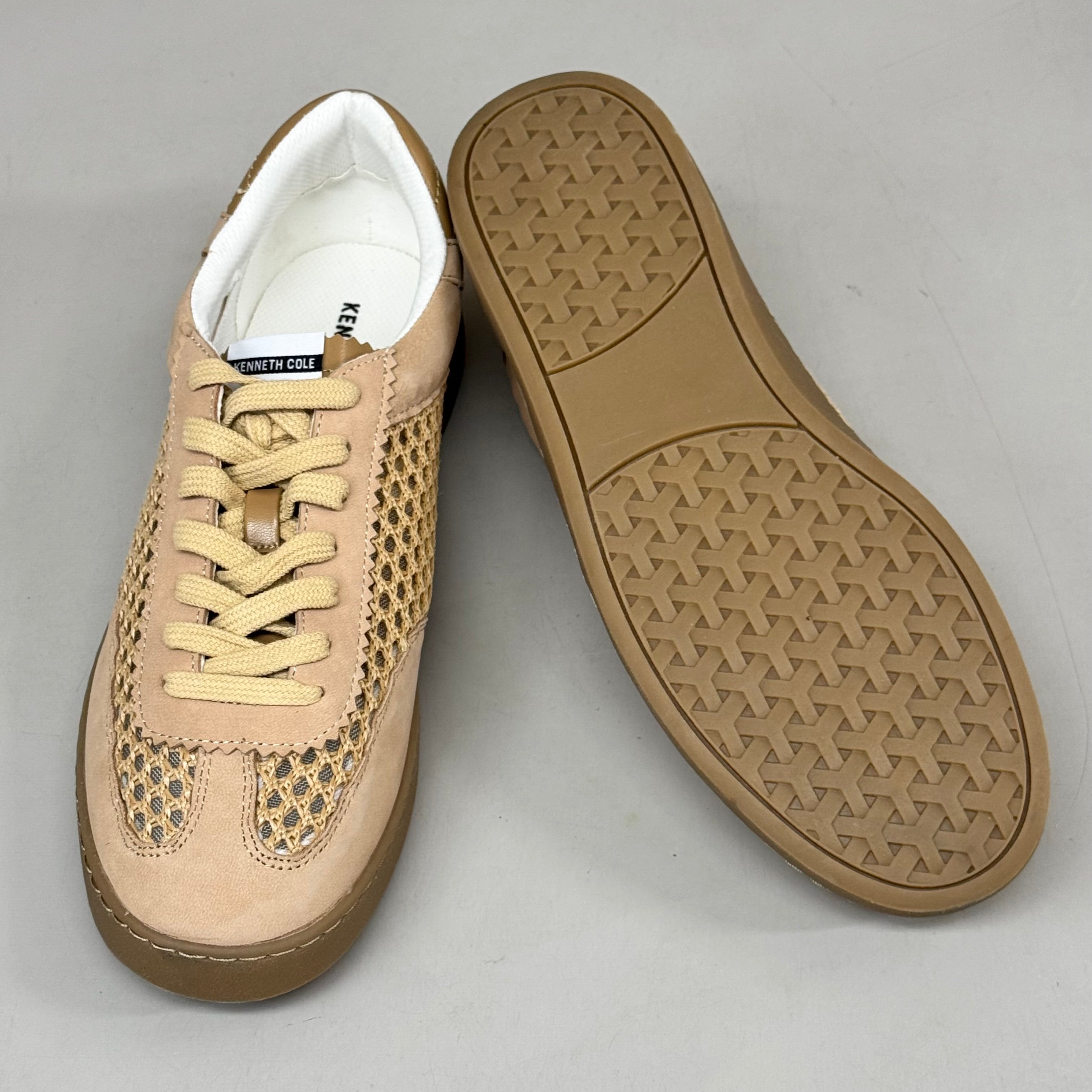 KENNETH COLE Sam Raffia Mesh Sneaker Women's Sz 9 Natural Mesh KL23SAM07