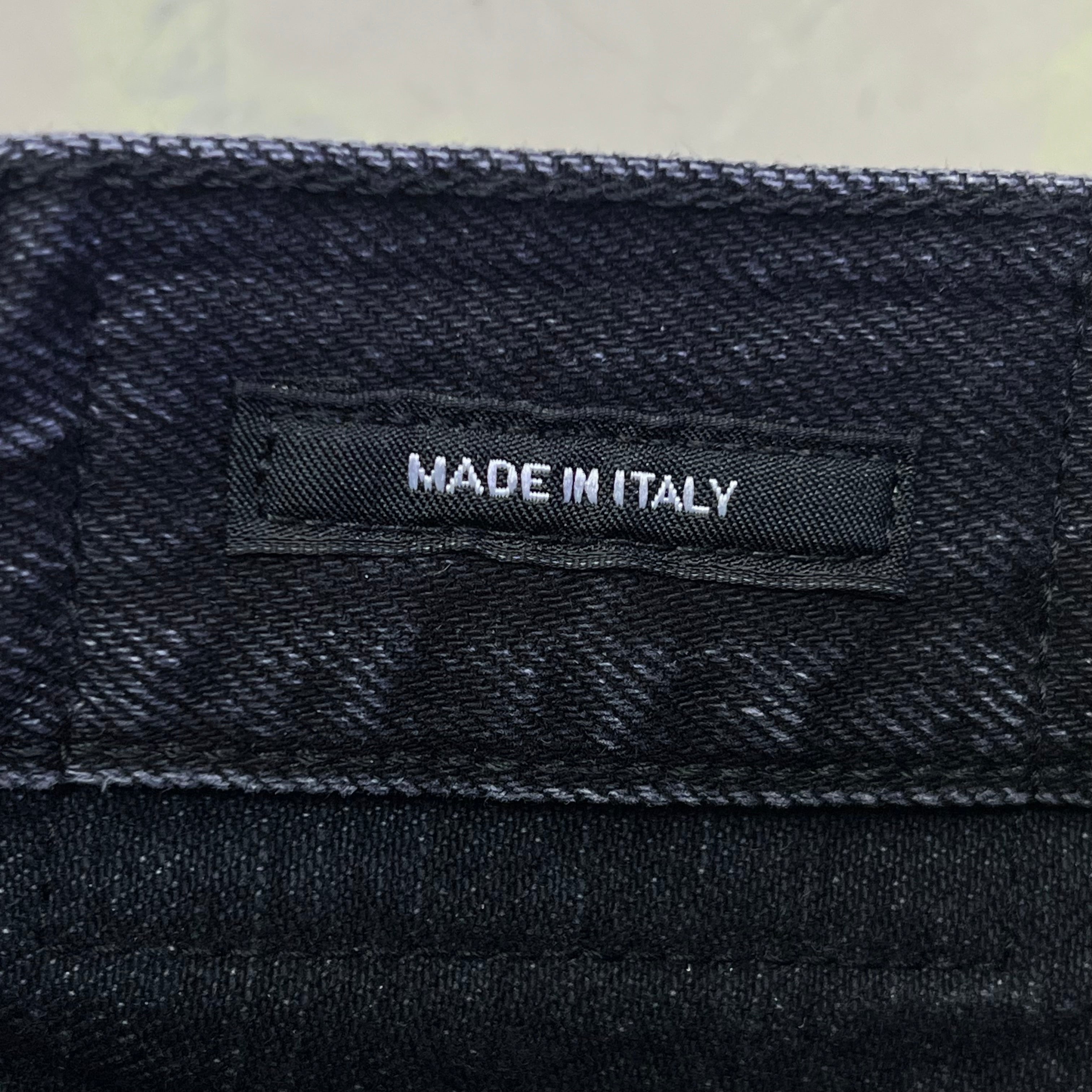 R13 Relaxed Distressed Boyfriend Jeans Made In Italy Women's Sz 24 Jake Black