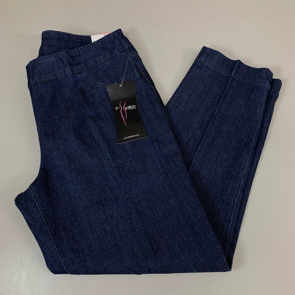 MULTIPLES Ankle Pants Petite Women's Sz 10P Denim M2623P
